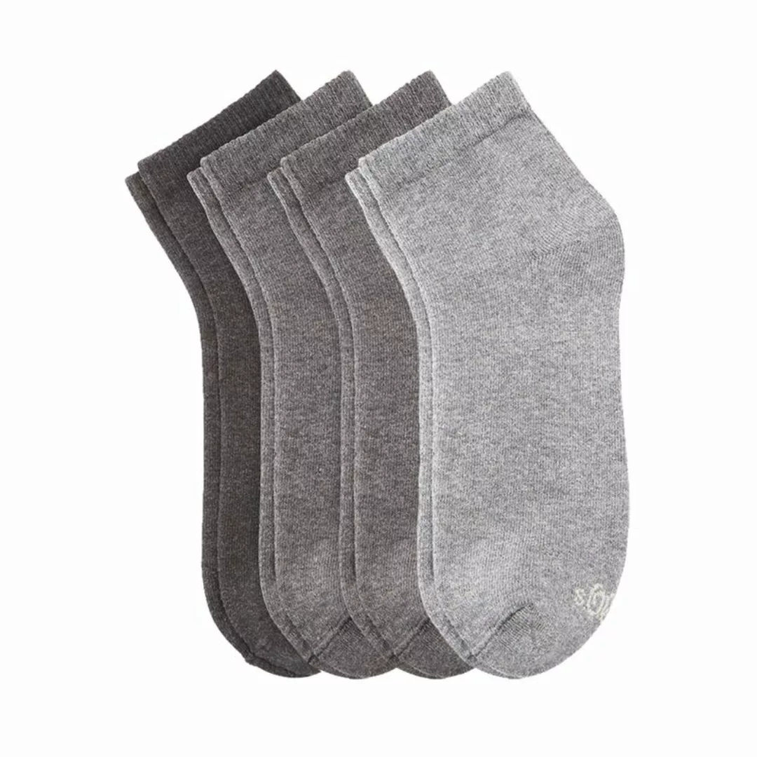 s.Oliver Unisex Socken, 4er Pack - Quarter, einfarbig Grau 35-38 günstig online kaufen