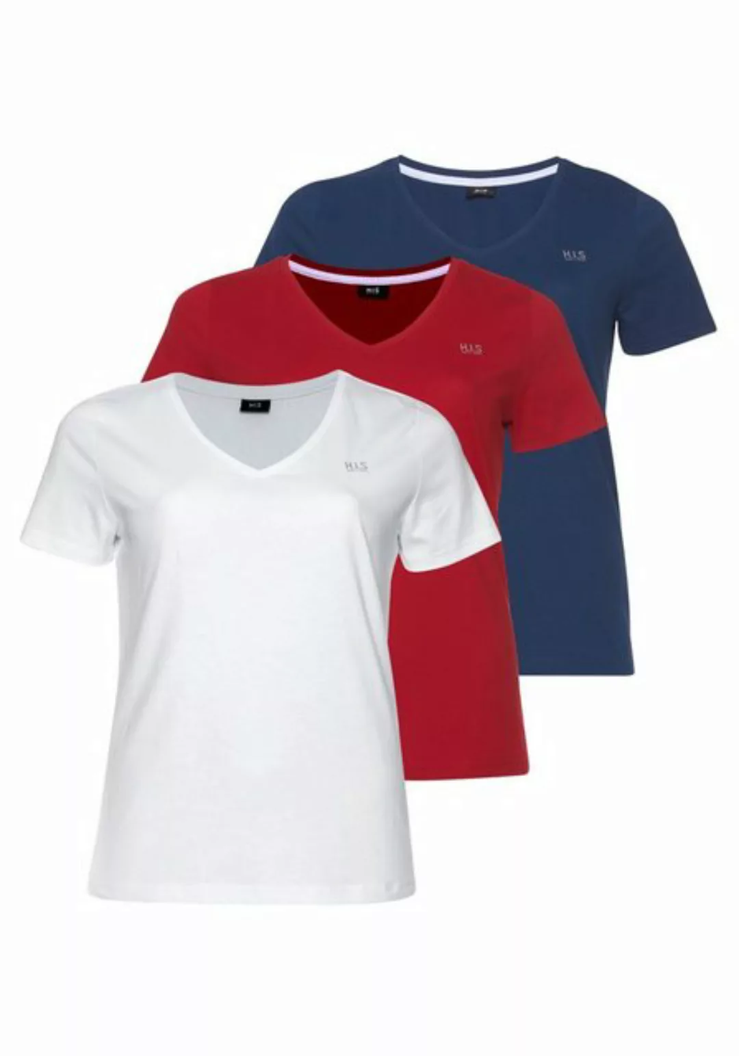 H.I.S T-Shirt Essential-Basics (Spar-Set, 3er-Pack) Große Größen günstig online kaufen