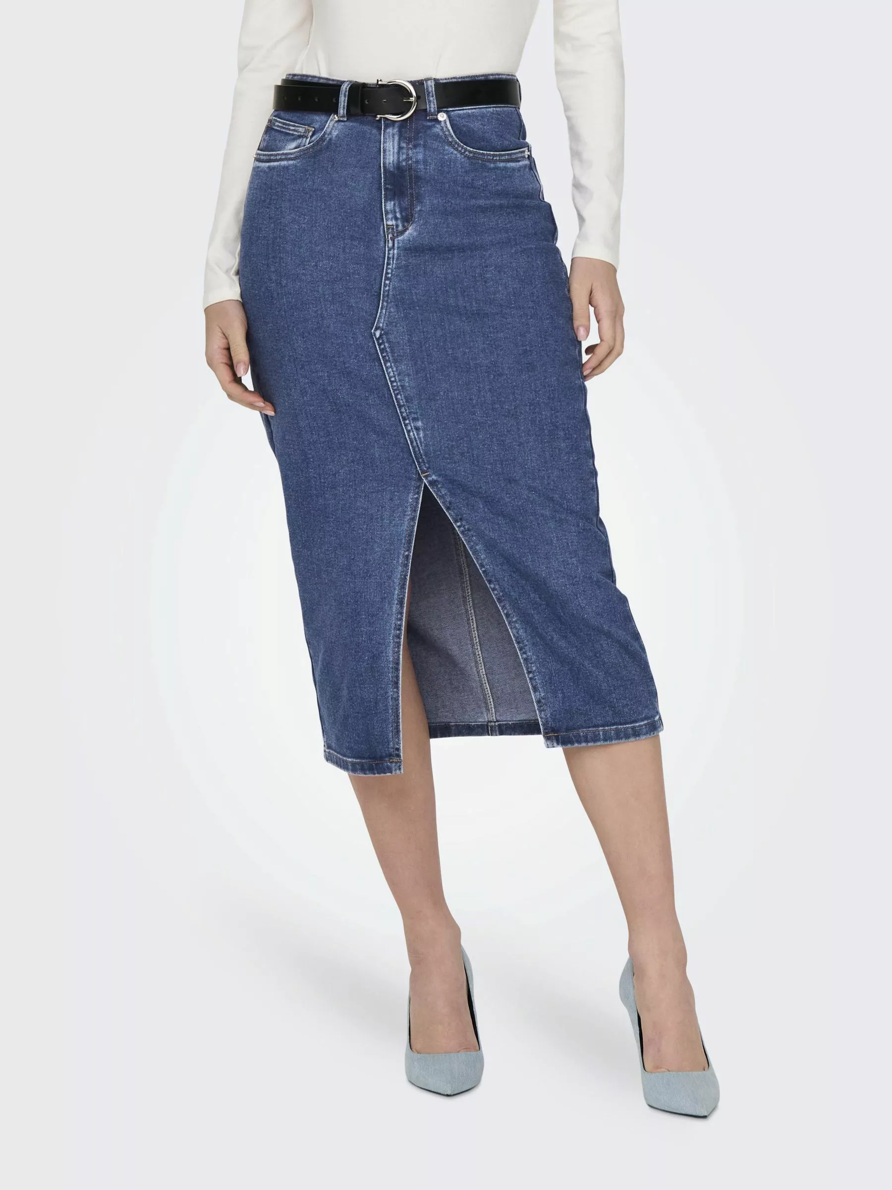 ONLY Jeansrock "ONLSIRI FRONT SLIT SKIRT DNM GUA NOOS" günstig online kaufen