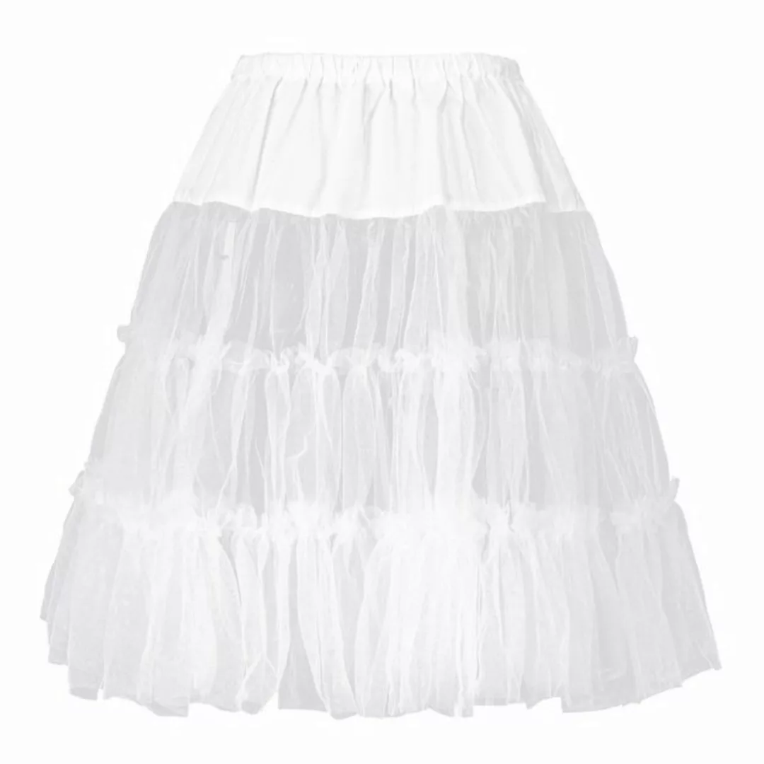 KELLIAR Unterrock Damen Petticoat, Durchsichtiges Weißes Unterkleid für Dir günstig online kaufen