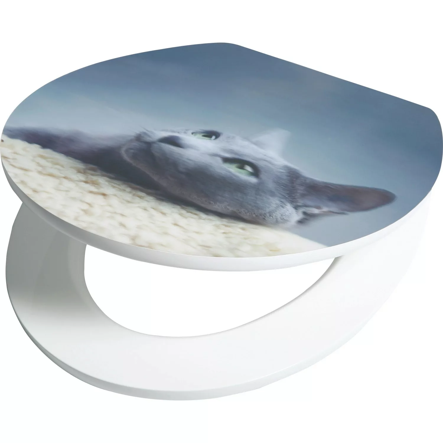 baliv WC-Sitz Piorini mit Absenkautomatik MDF Holzkern 3D Katze günstig online kaufen