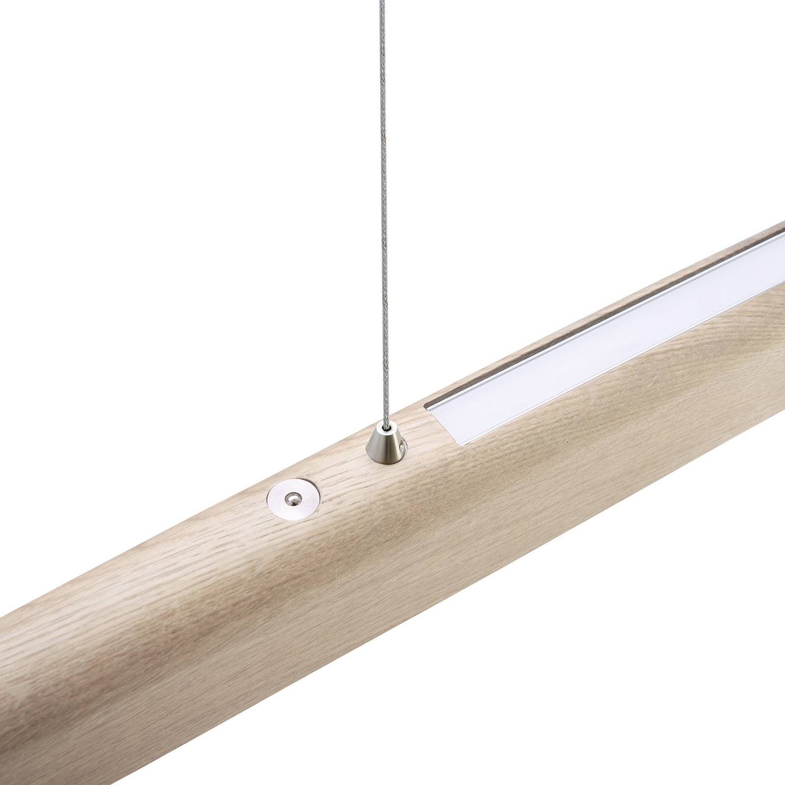 HerzBlut Arco LED-Hängelampe asteiche weiß 130cm günstig online kaufen
