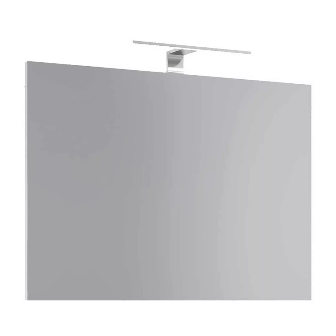 Weiße Badmöbel mit Beleuchtung für die Wandmontage 139 cm breit (vierteilig günstig online kaufen