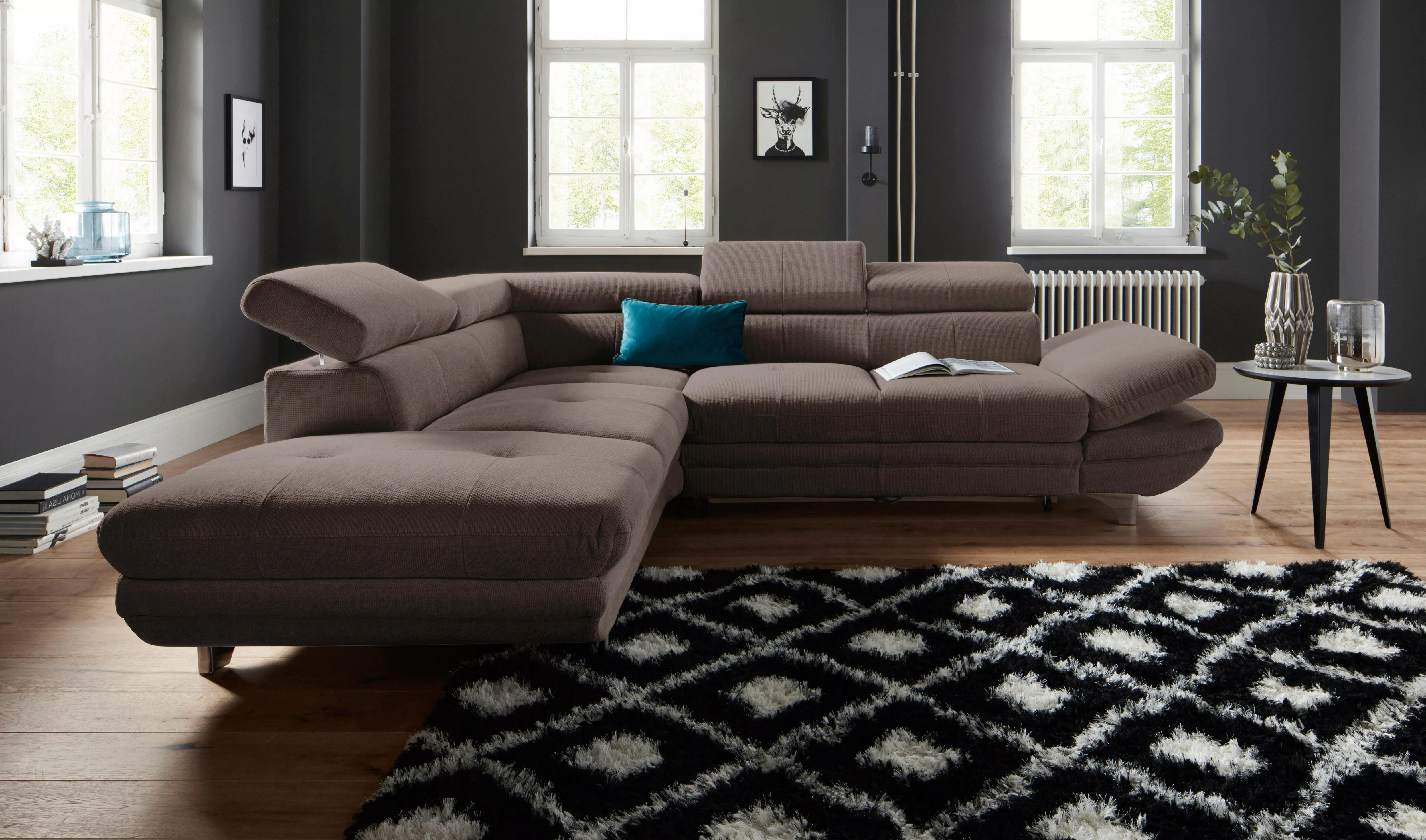 COTTA Ecksofa "Enterprise L-Form", mit Arm- & Kopfteilverstellung, wahlweis günstig online kaufen