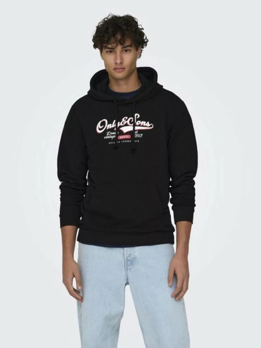 ONLY & SONS Kapuzensweatshirt ONSLENNY REG VINTAGE PRINT HOOD SWEAT günstig online kaufen