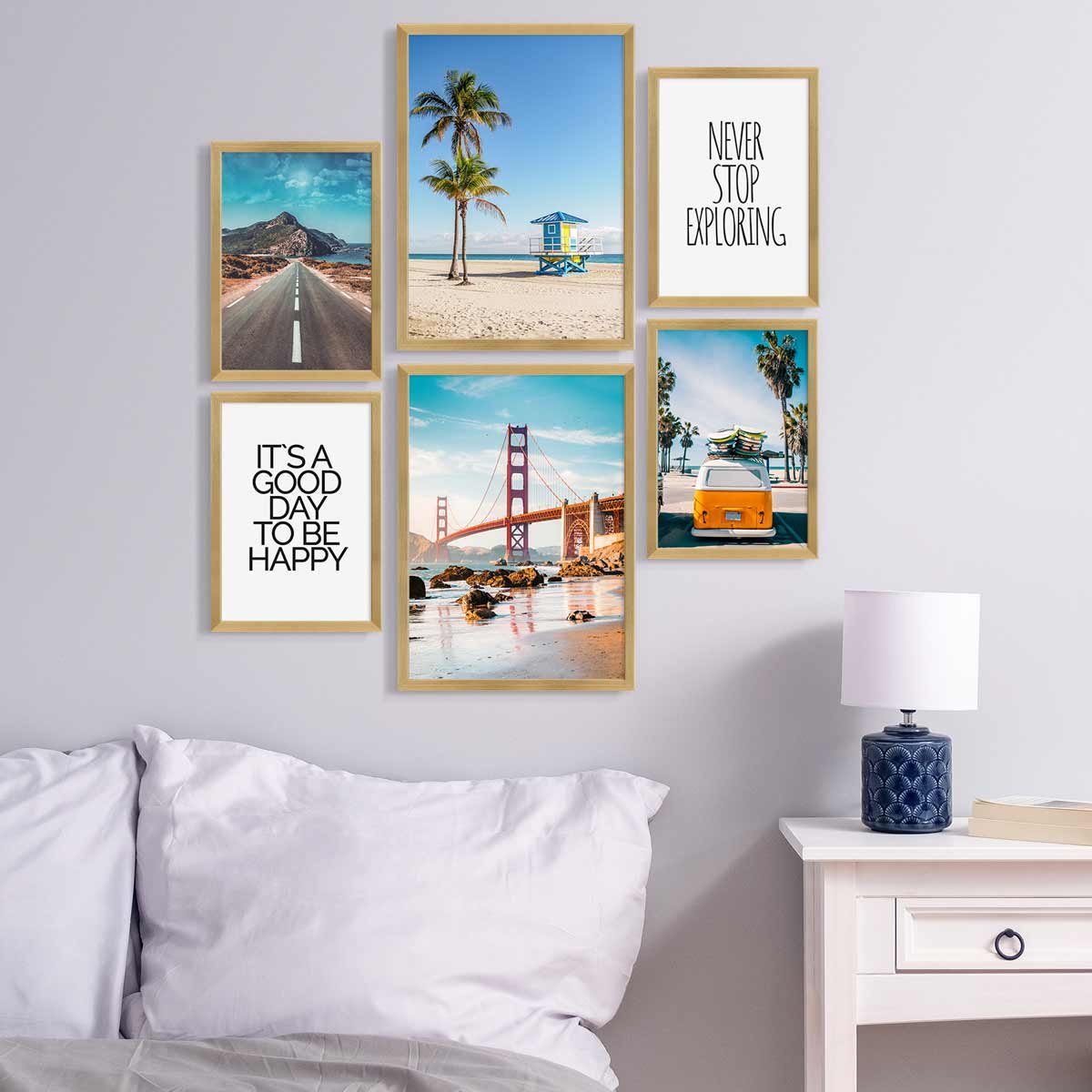 PHOTOLINI Bilderrahmen 6er Set Modern Schmal günstig online kaufen