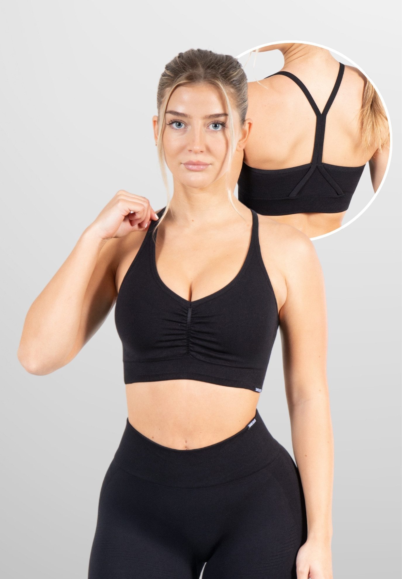 Smilodox Sport-BH Solid Scrunch, Ohne Bügel, günstig online kaufen