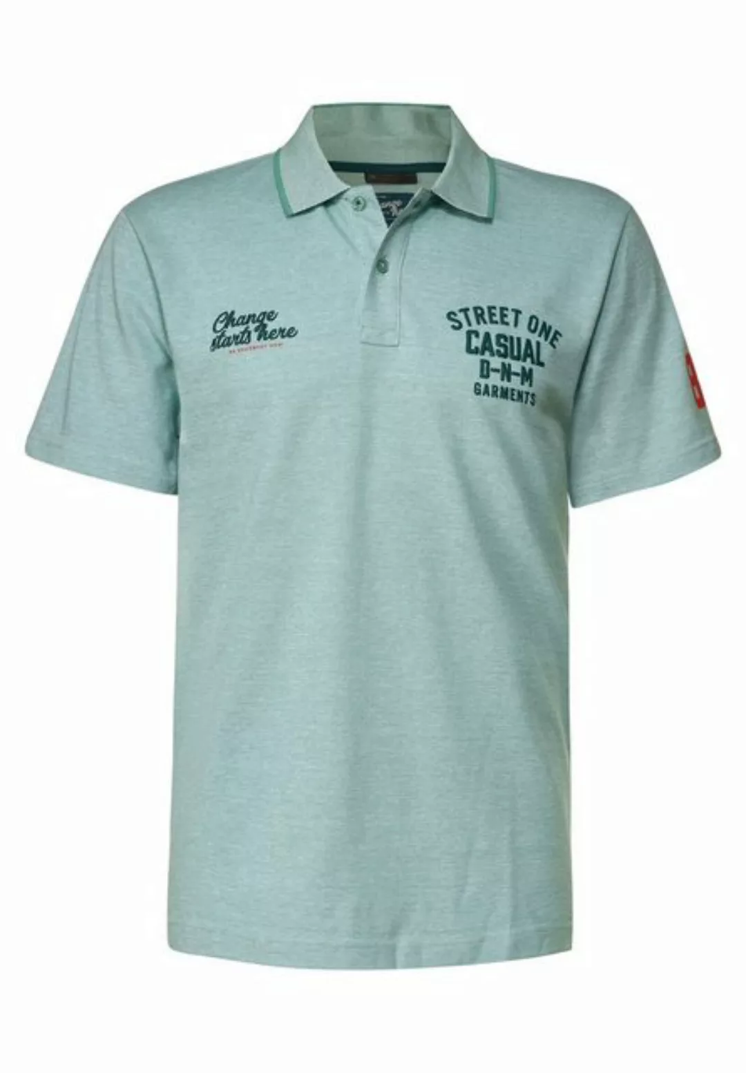 STREET ONE MEN Poloshirt, in Unifarbe günstig online kaufen