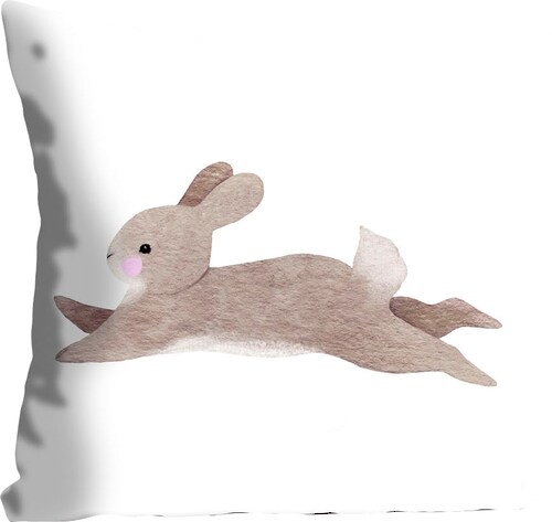 queence Dekokissen »Nyoman«, mit einem liegenden Hasen, Kissenhülle ohne Fü günstig online kaufen