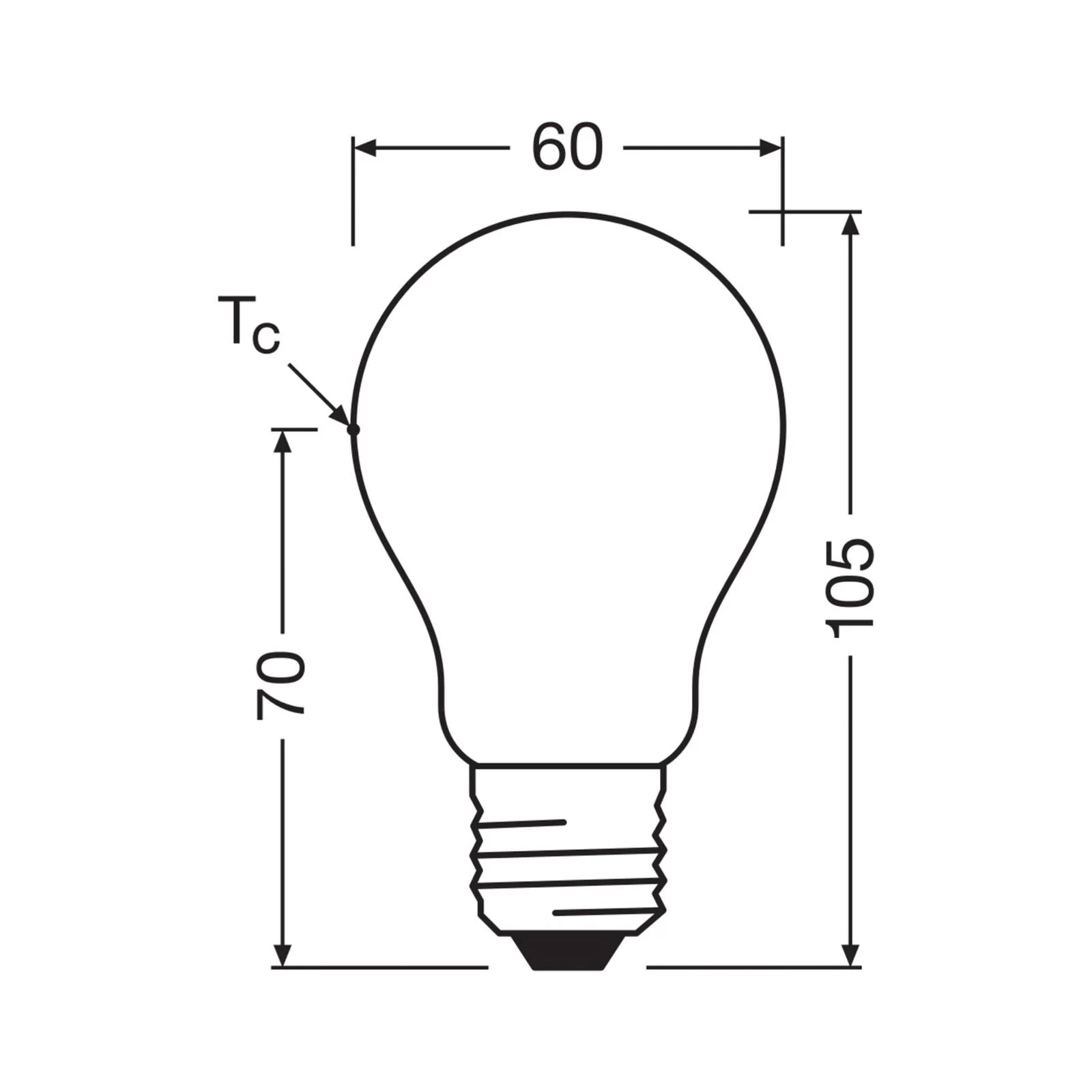 OSRAM LED-Leuchtmittel Birne matt E27 2,2W 4000K 470lm dim günstig online kaufen