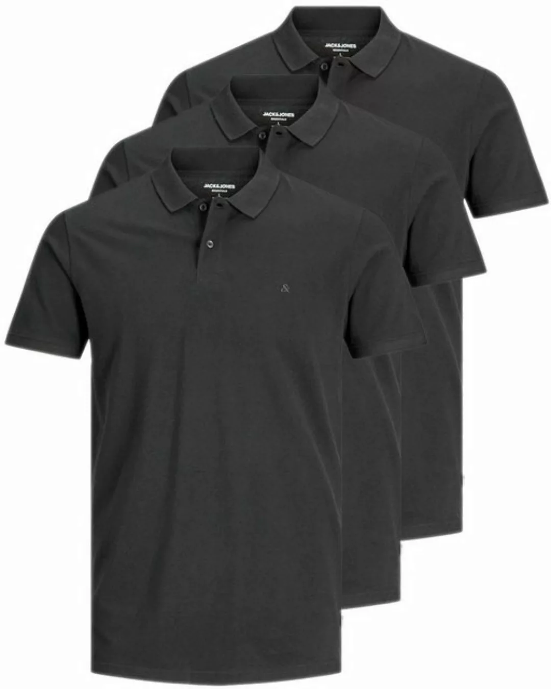 Jack & Jones Poloshirt (3er-Pack) in Unifarbe günstig online kaufen