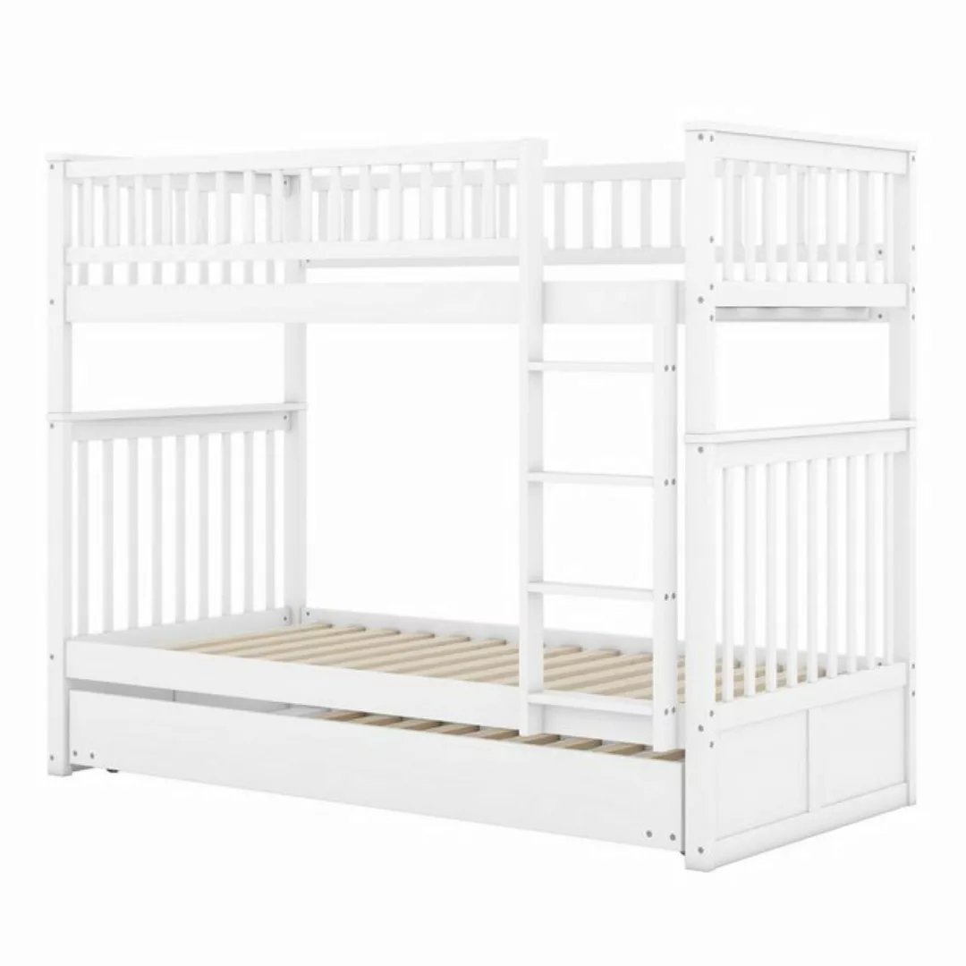 DOPWii Etagenbett 90*200cm Kinderbetten Dreierbetten Etagenbetten, mit Ausz günstig online kaufen