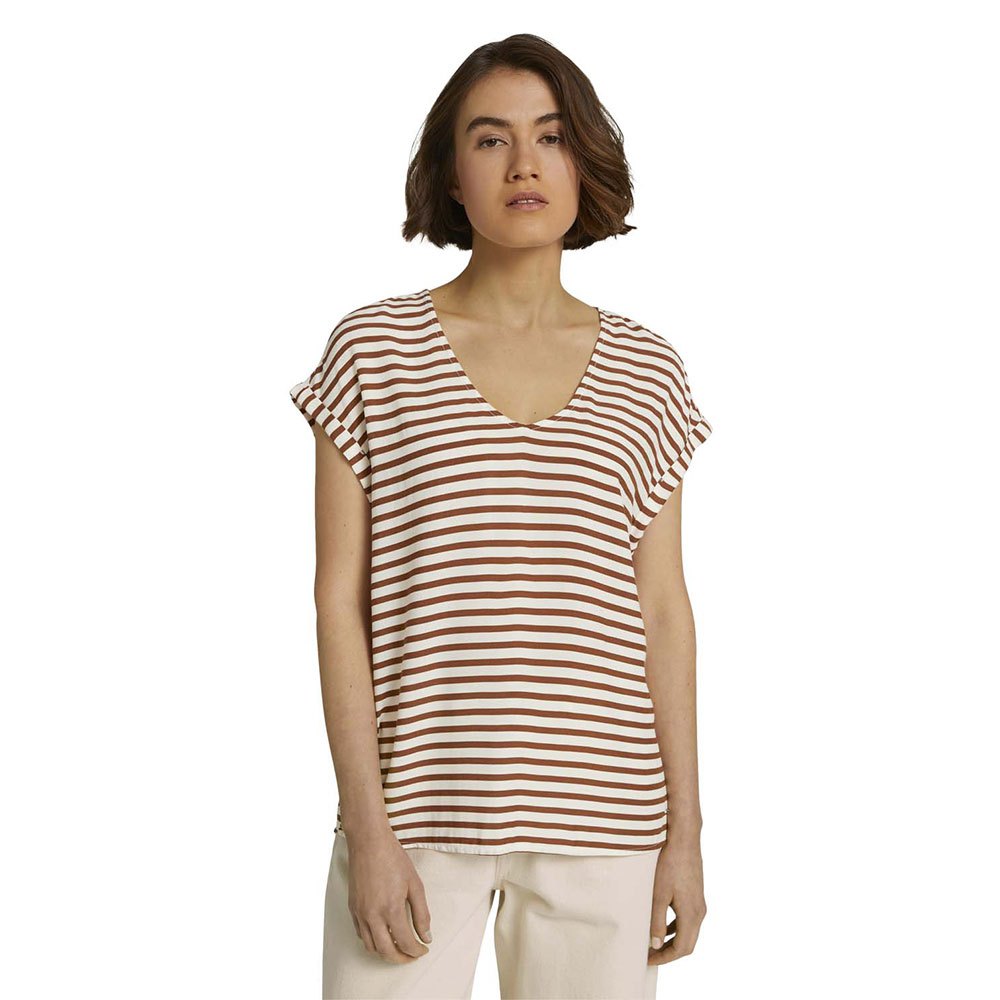 Tom Tailor 1024993 Bluse M White Brown Stripe günstig online kaufen