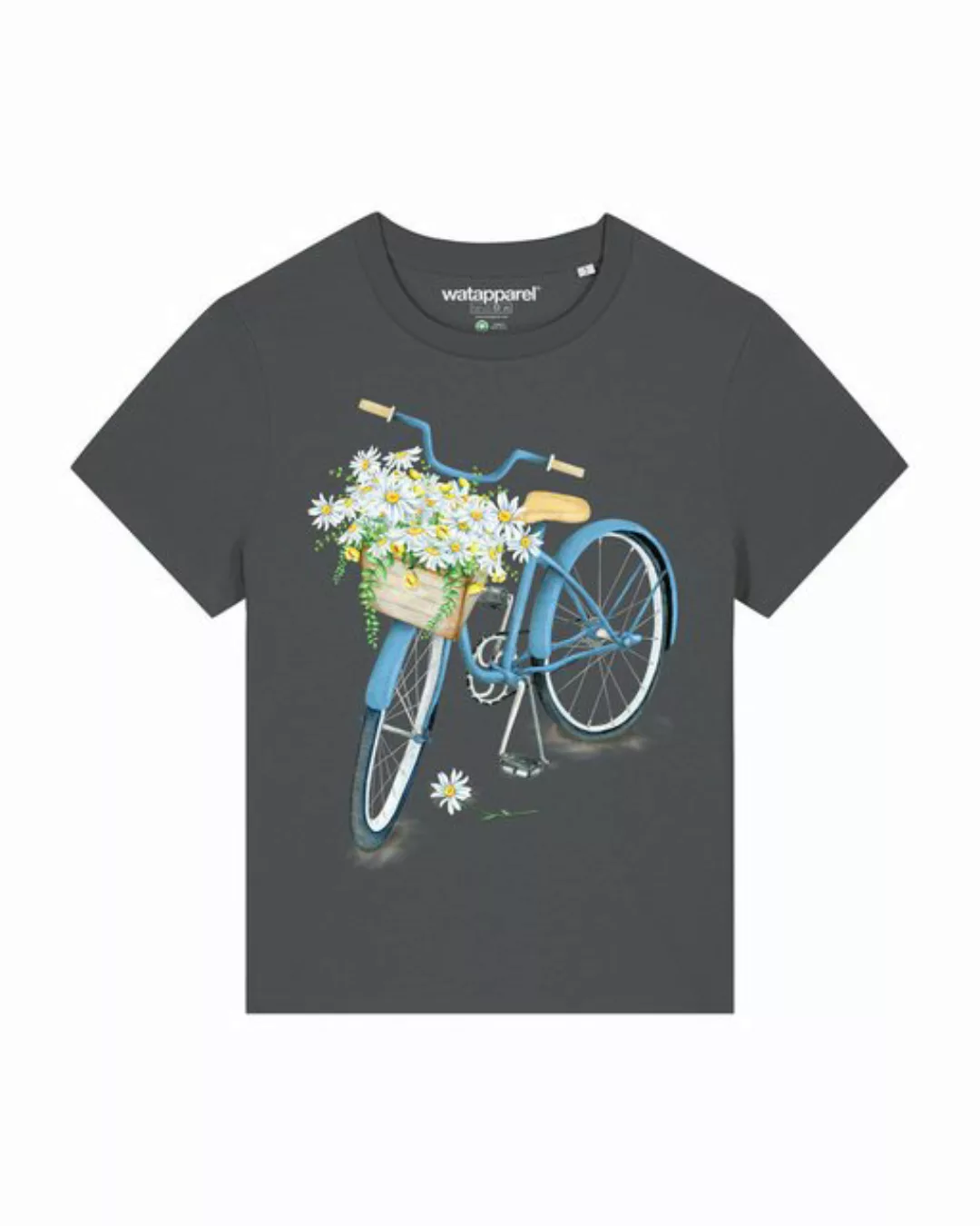 wat? Apparel Print-Shirt Blaues Damenrad (1-tlg) günstig online kaufen