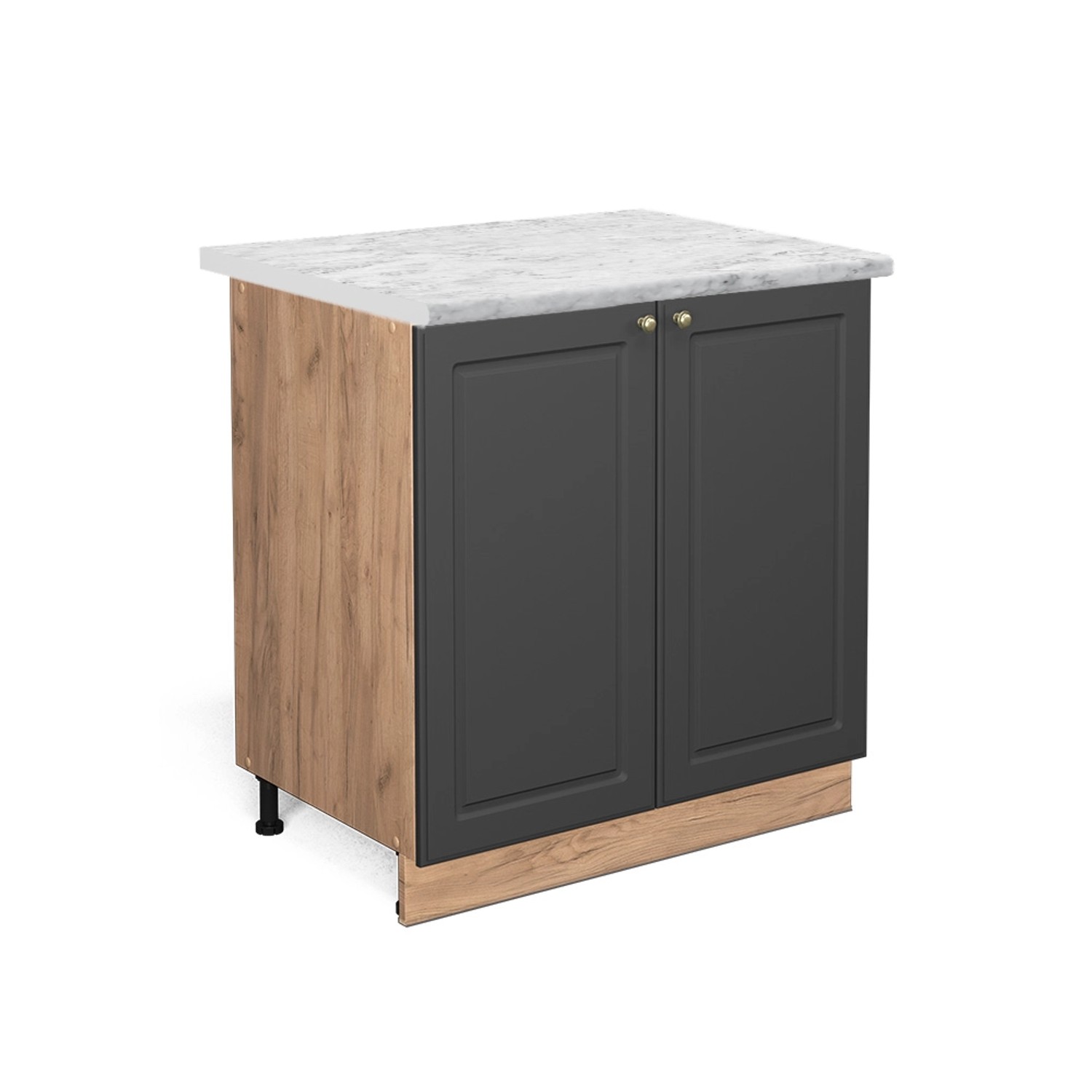 Vicco Spülenunterschrank Fame-Line, Anthrazit-Gold/Goldkraft Eiche, 80 günstig online kaufen