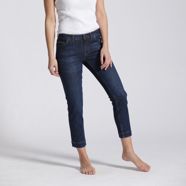 7/8 Slim Fit Mid Waist Jeans Siv günstig online kaufen