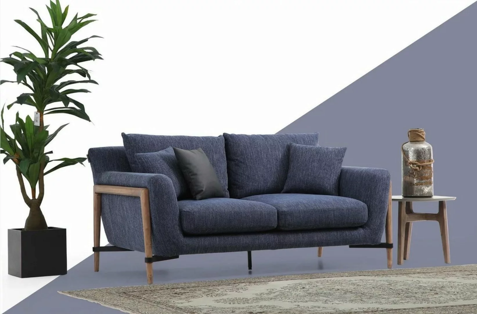 JVmoebel 2-Sitzer Zweisitzer Sofa 2 Sitzer Stoff Sofas Modern Design Wohnzi günstig online kaufen