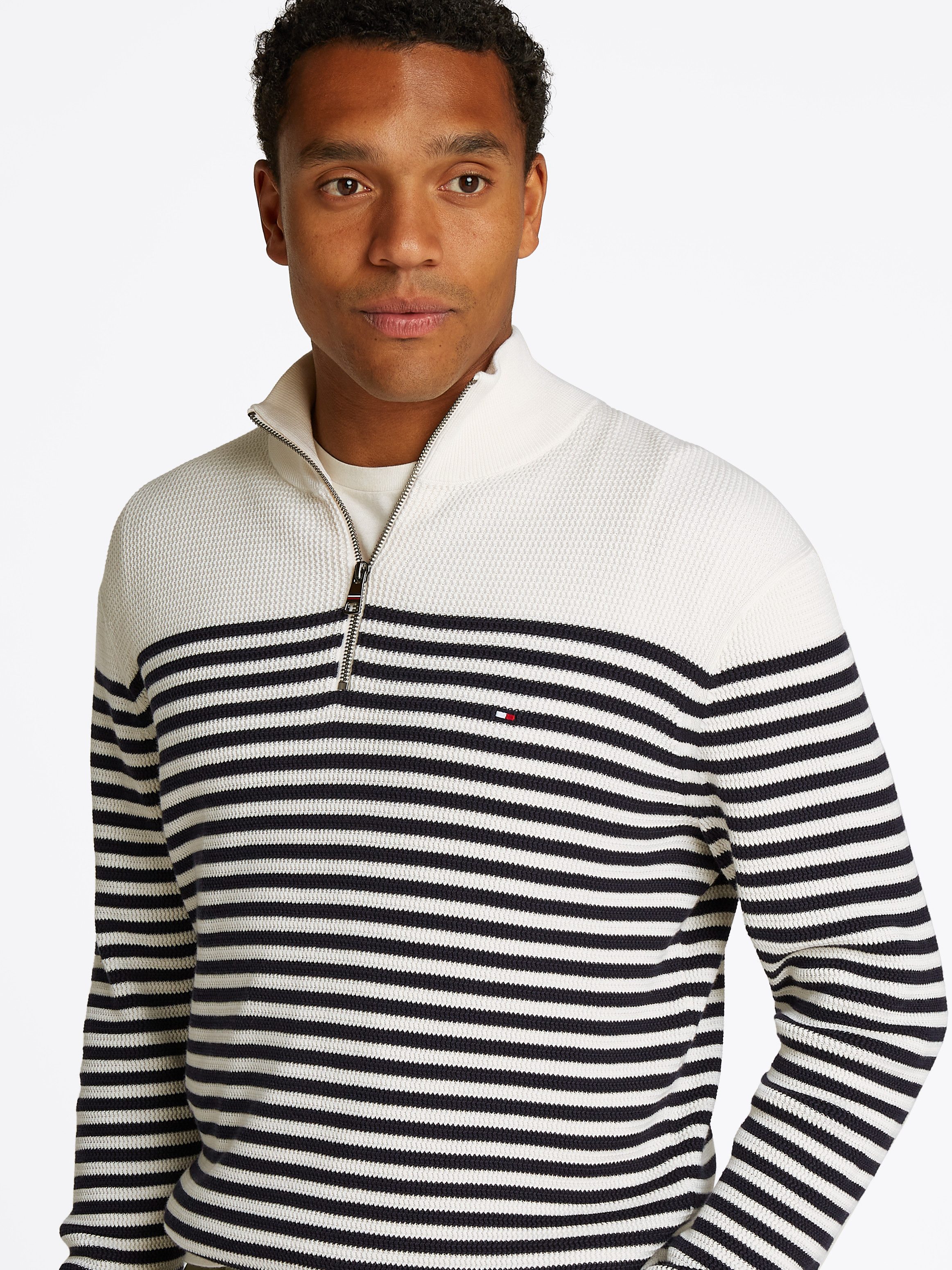 Tommy Hilfiger Troyer RACKING STRUCTURE ZIP günstig online kaufen