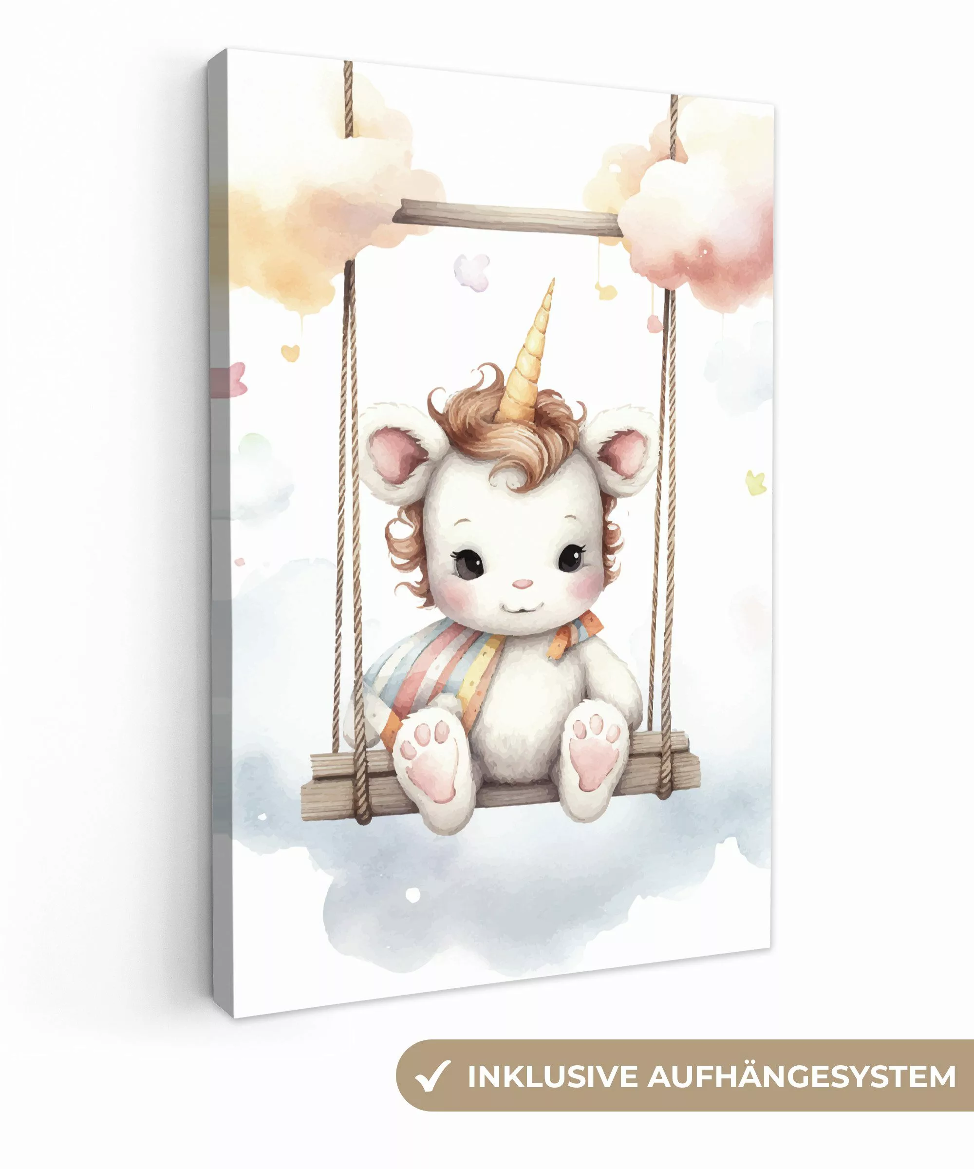 OneMillionCanvasses® Leinwandbild Einhorn - Tier - günstig online kaufen