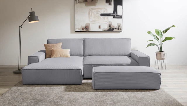Home affaire Polsterecke »NEU: SHERWOOD XXL tief, L-Form mit Schlaffunktion günstig online kaufen