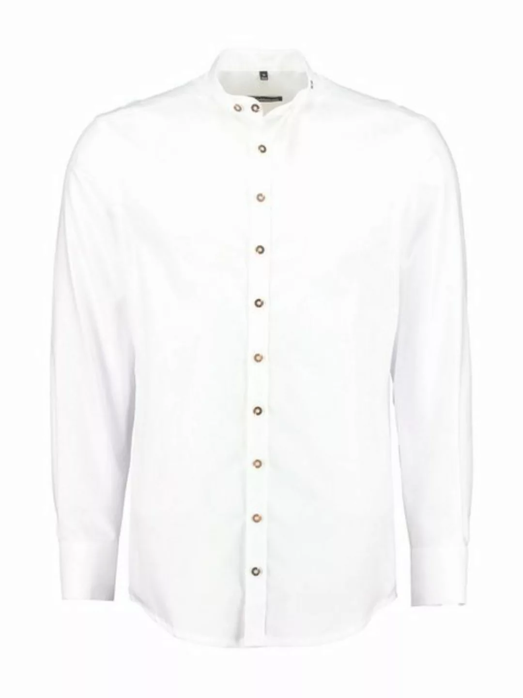 Gipfelstürmer Trachtenhemd Hemd Stehkragen 420000-4255-01 weiß (Slim Fit) günstig online kaufen