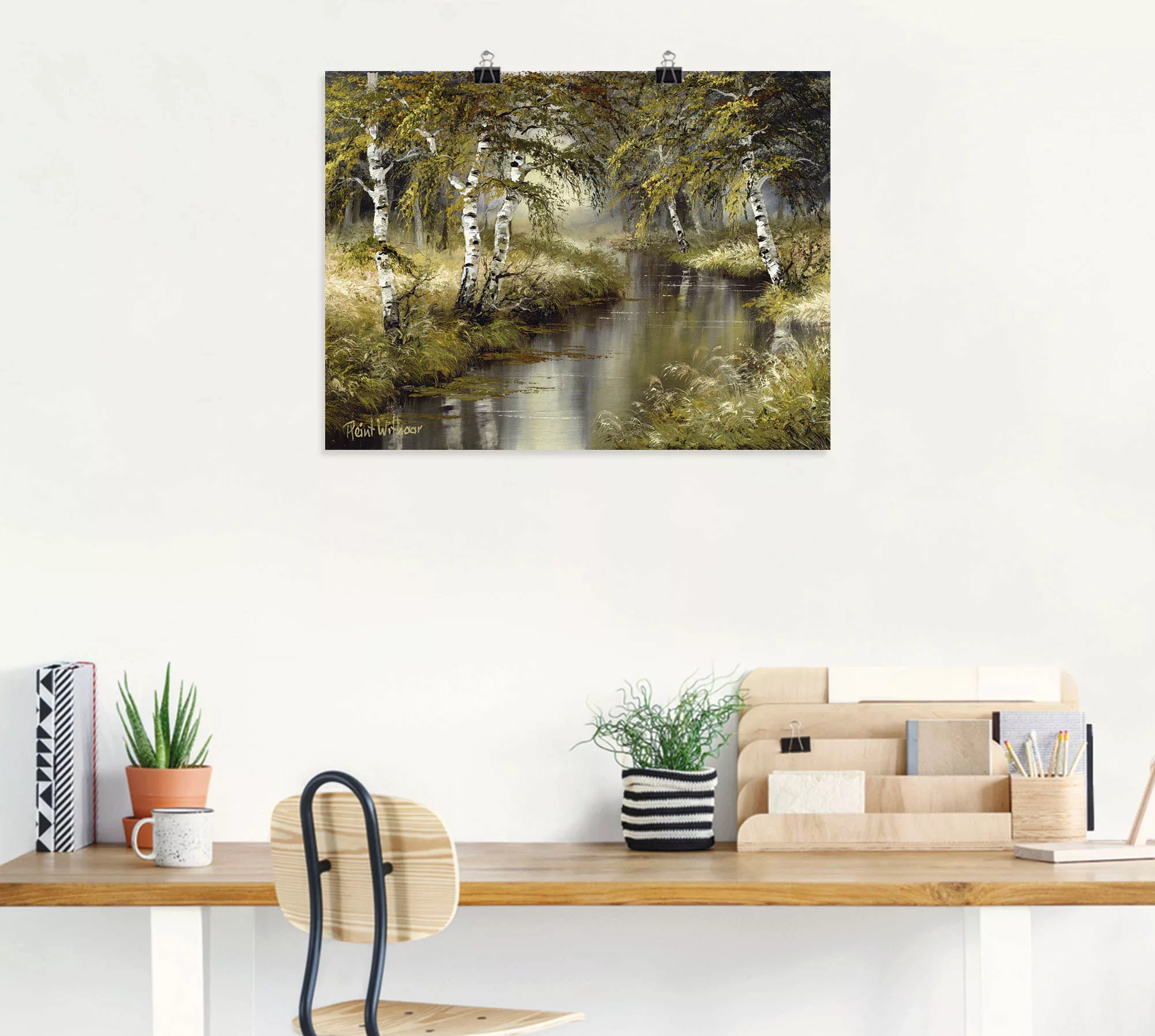 Artland Wandbild »Kanal tief im Wald«, Wald, (1 St.), als Leinwandbild, Pos günstig online kaufen
