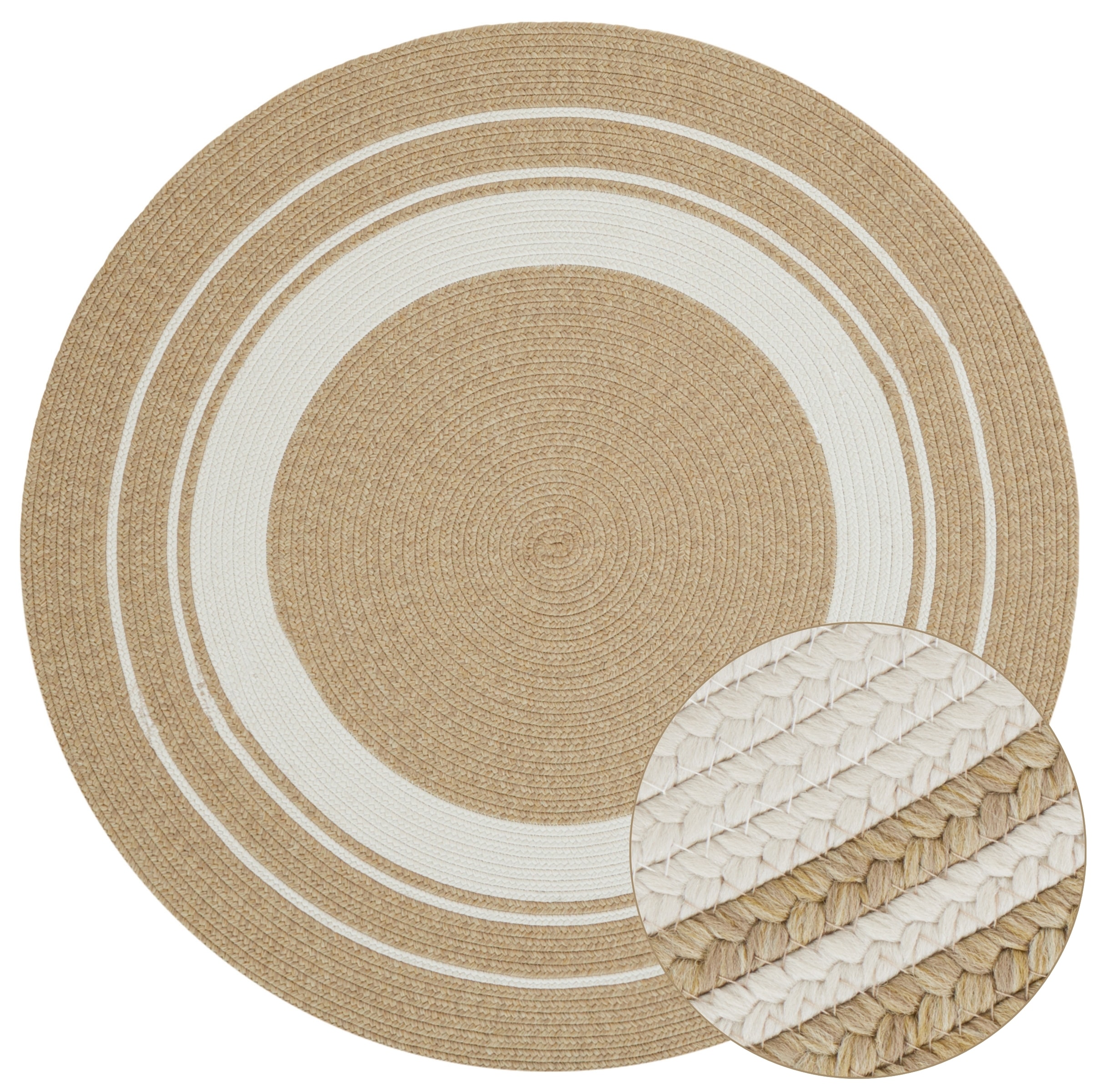 HANSE Home Teppich »Trenzado«, rund, 10 mm Höhe, In- & Outdoor, Handmade-Lo günstig online kaufen