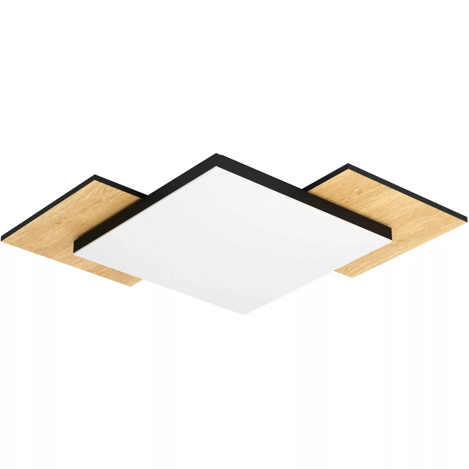 Eglo LED-Deckenleuchte Tamuria 6 cm x 64,5 cm x 64,5 cm Schwarz-Braun-Weiß günstig online kaufen
