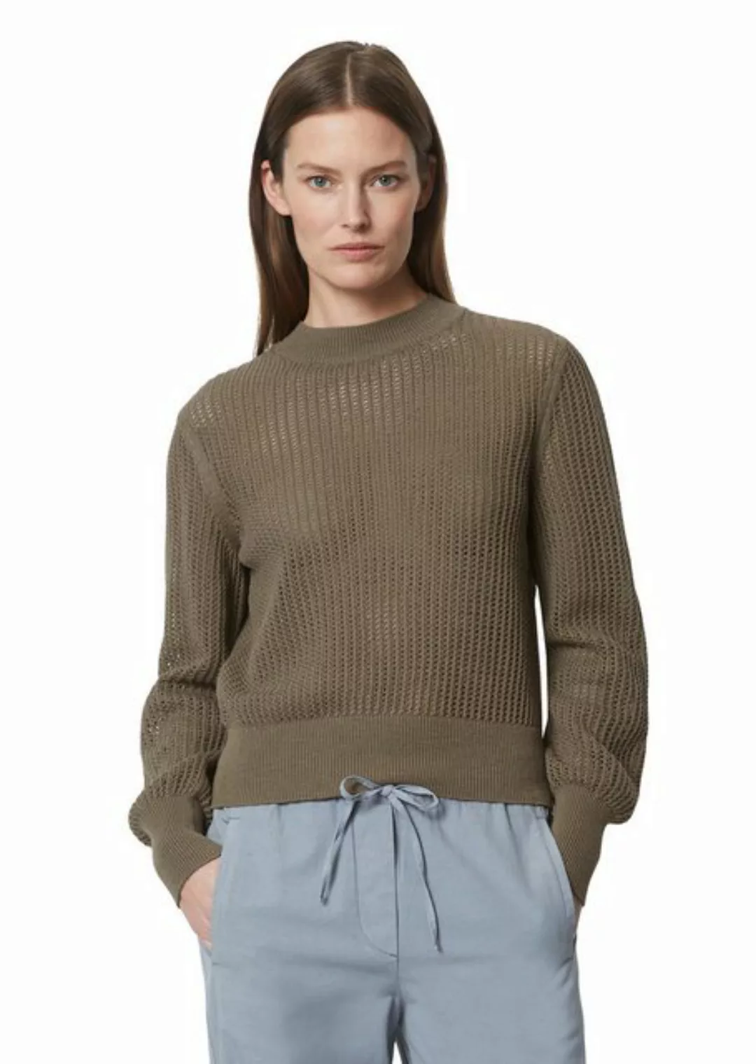 Marc O'Polo Rundhalspullover Pullover, longsleeve, small stand-u günstig online kaufen