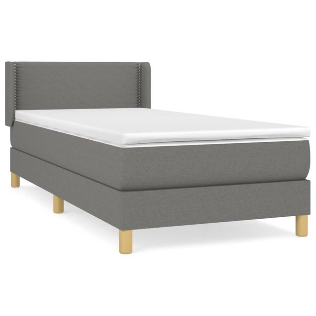 furnicato Bett Boxspringbett mit Matratze Dunkelgrau 100x200 cm Stoff (1-tl günstig online kaufen