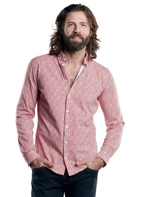 emilio adani Langarmhemd bedrucktes Jersey-Hemd günstig online kaufen