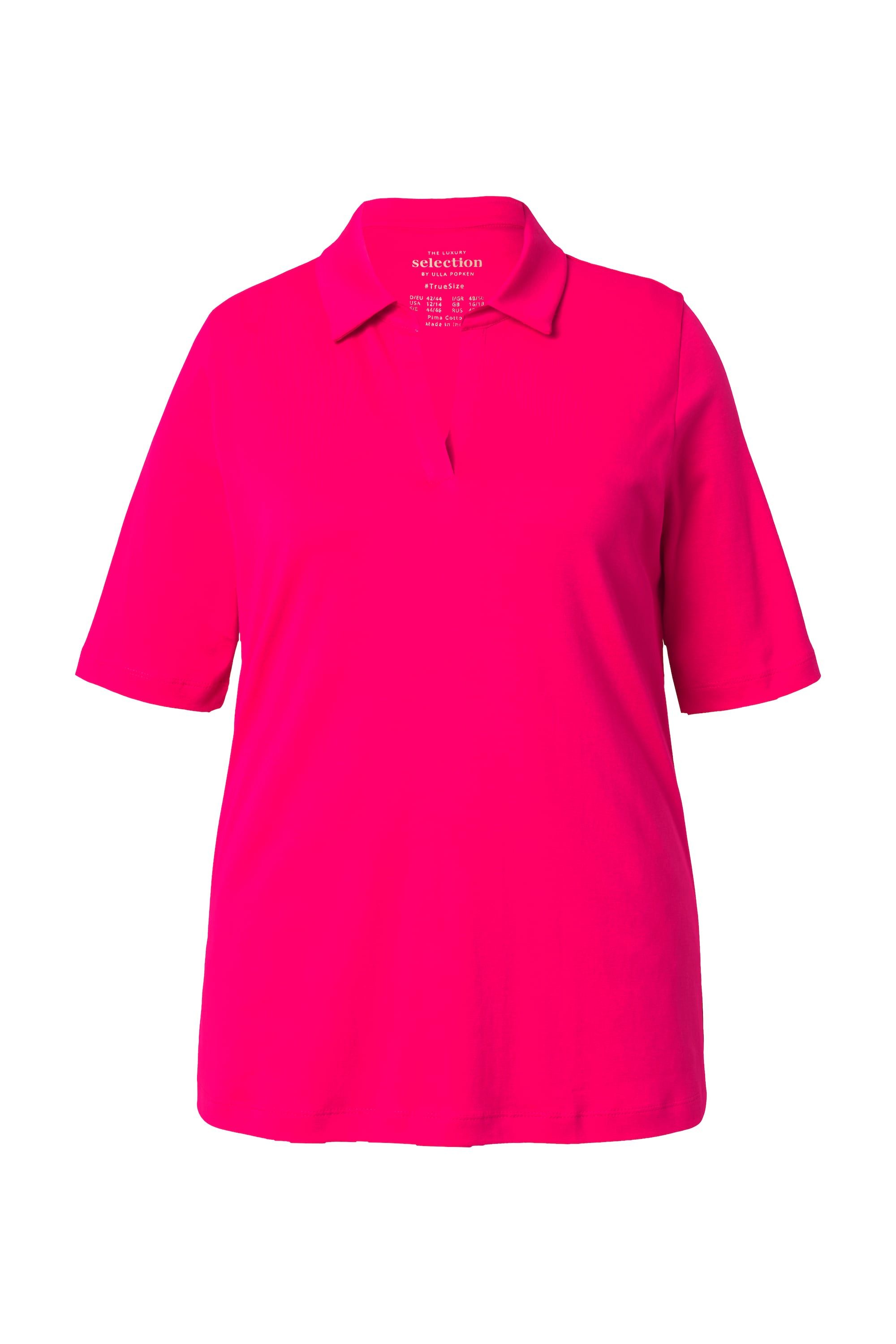 Ulla Popken Poloshirt Poloshirt A-Linie Halbarm günstig online kaufen