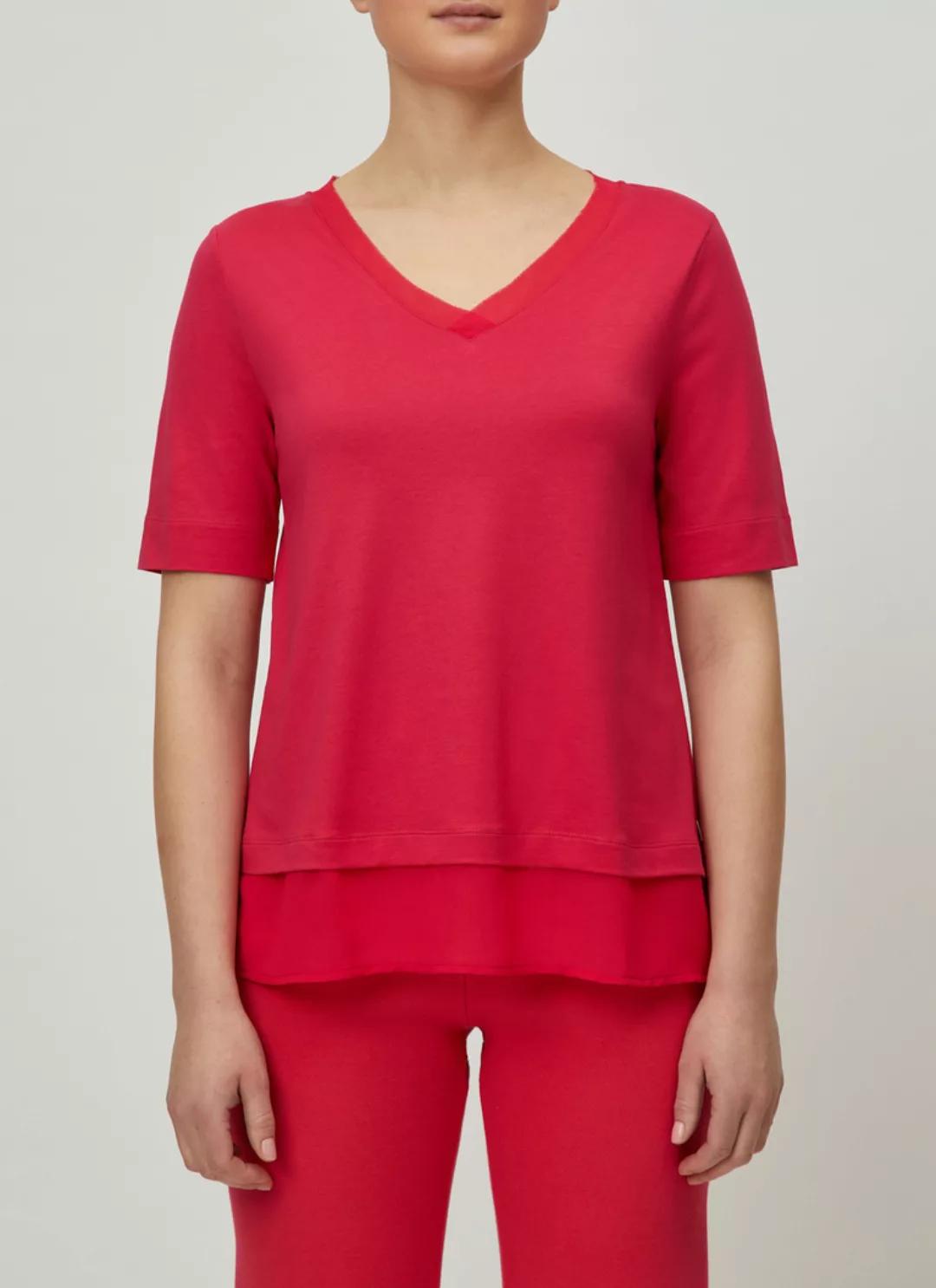 V-Shirt Baumwoll-Modal-Mischung günstig online kaufen