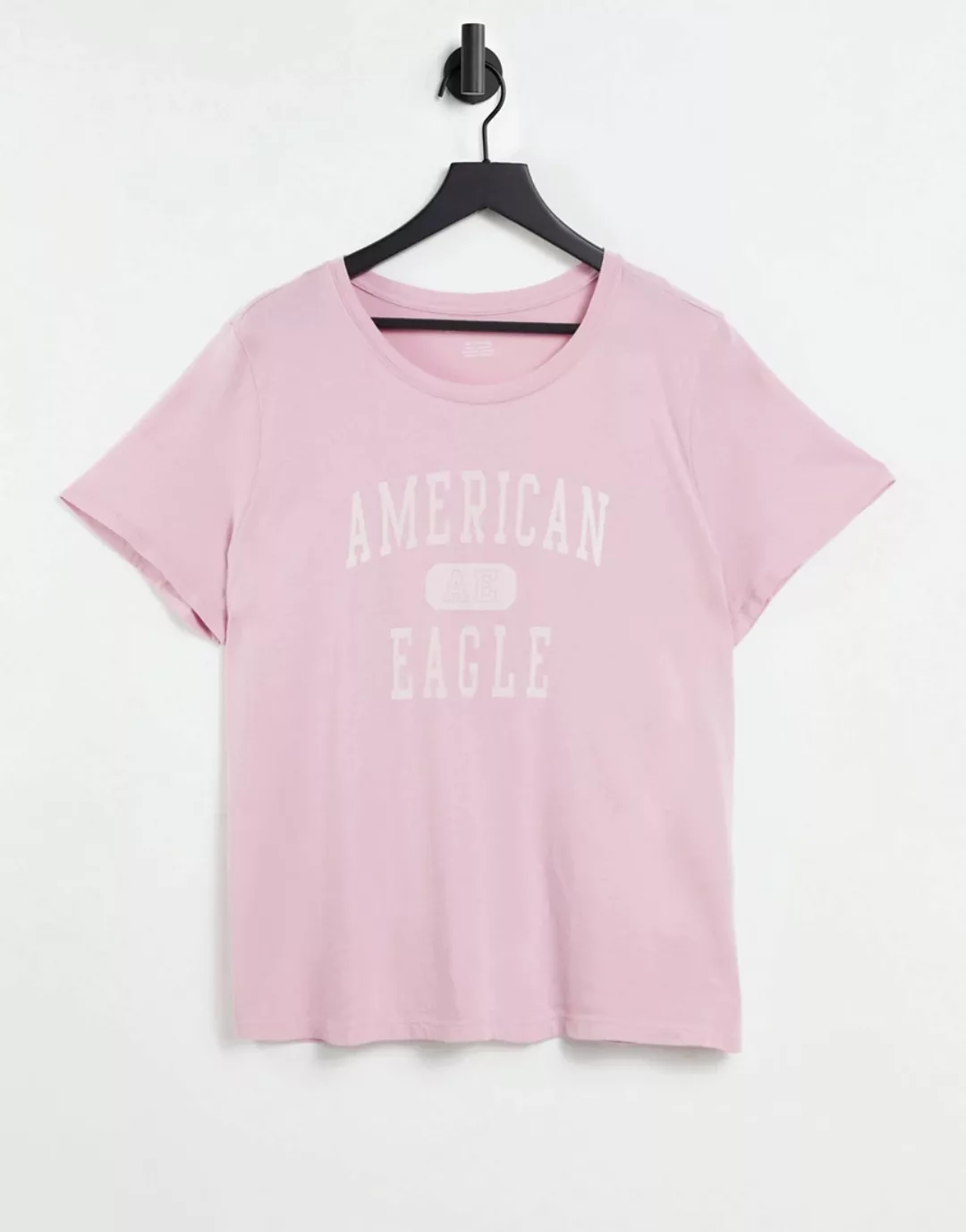 American Eagle – Klassisches T-Shirt in Rosa-Lila günstig online kaufen