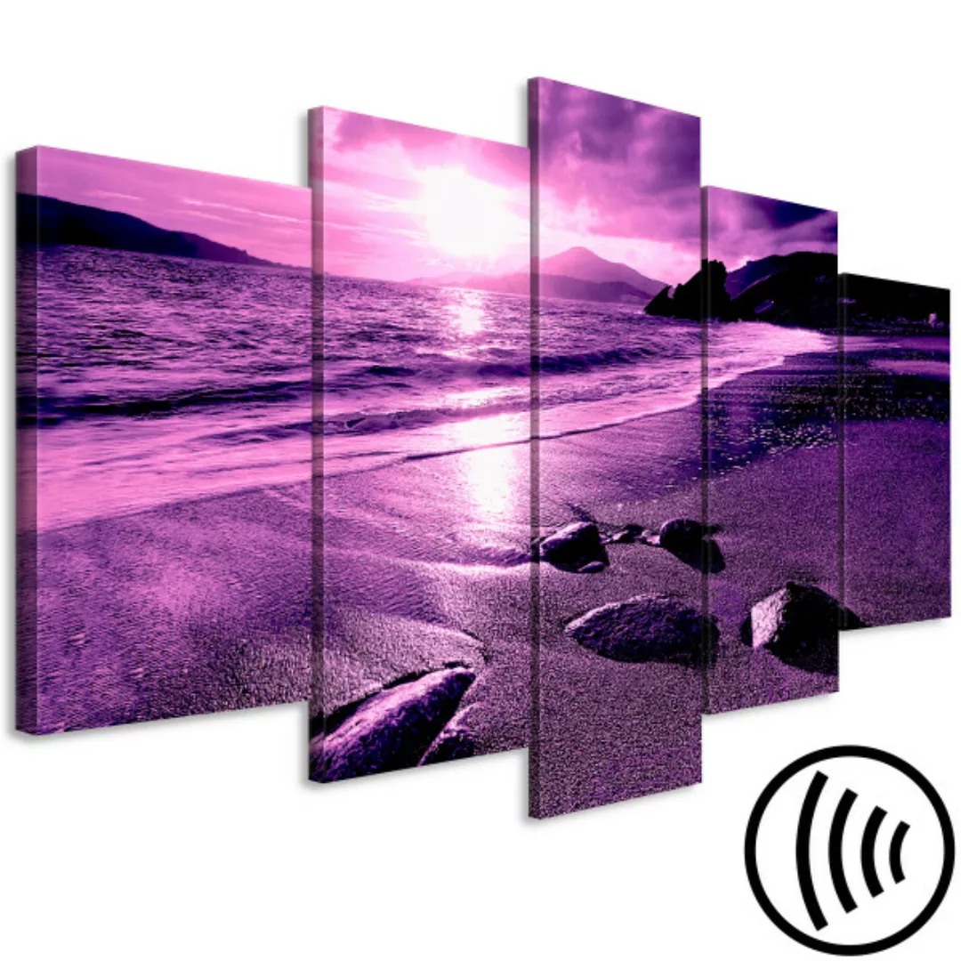 Bild auf Leinwand Enchanted Ocean (5 Parts) Wide Violet XXL günstig online kaufen