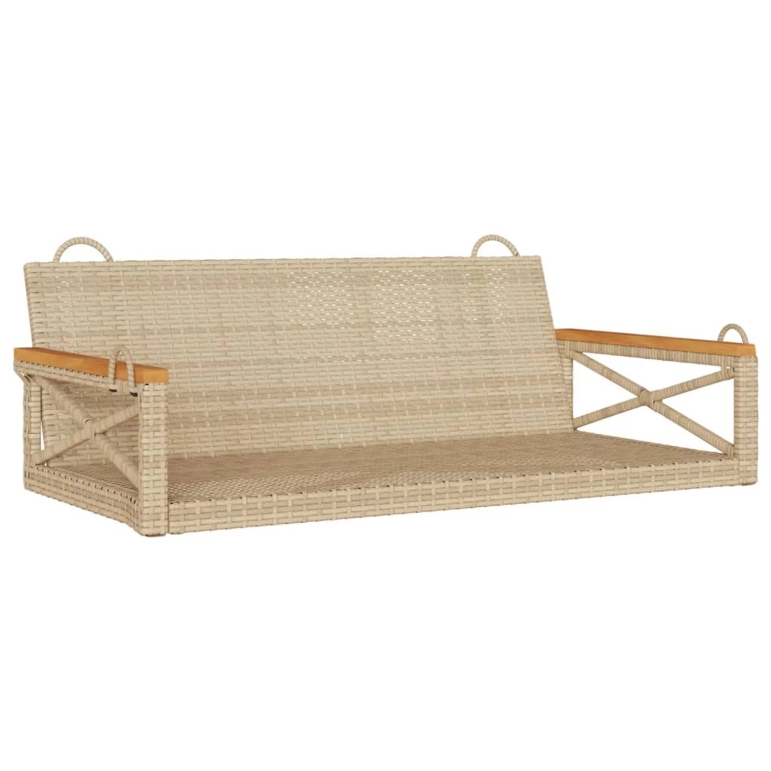 furnicato Hängebank Beige 109x62x40 cm Poly Rattan günstig online kaufen