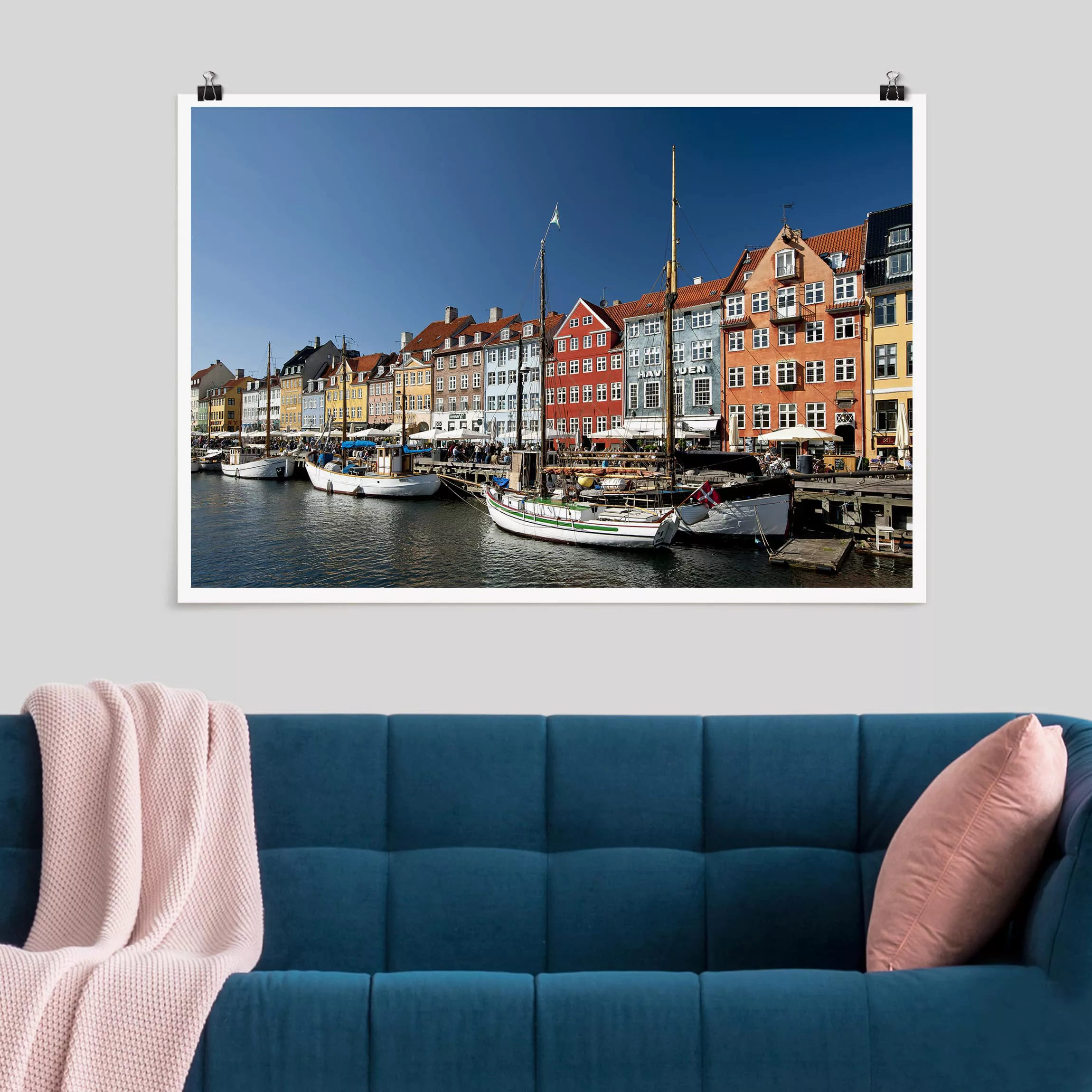 Poster Architektur & Skyline - Querformat Hafen in Kopenhagen günstig online kaufen