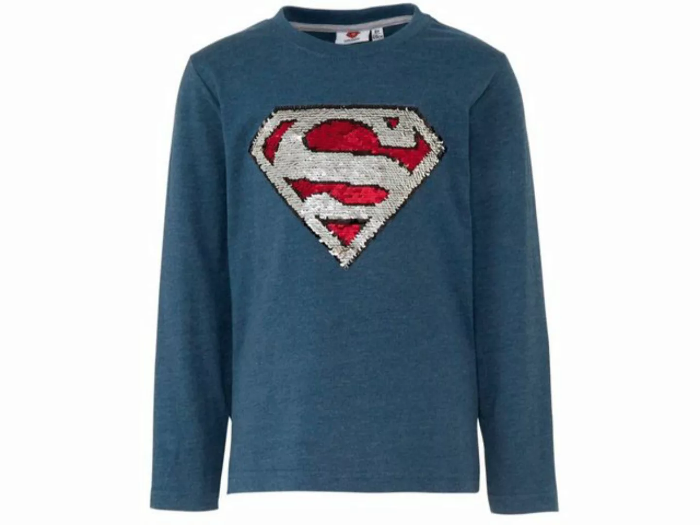 Superman Langarmshirt Superman Langarmshirt mit Wendepailletten günstig online kaufen