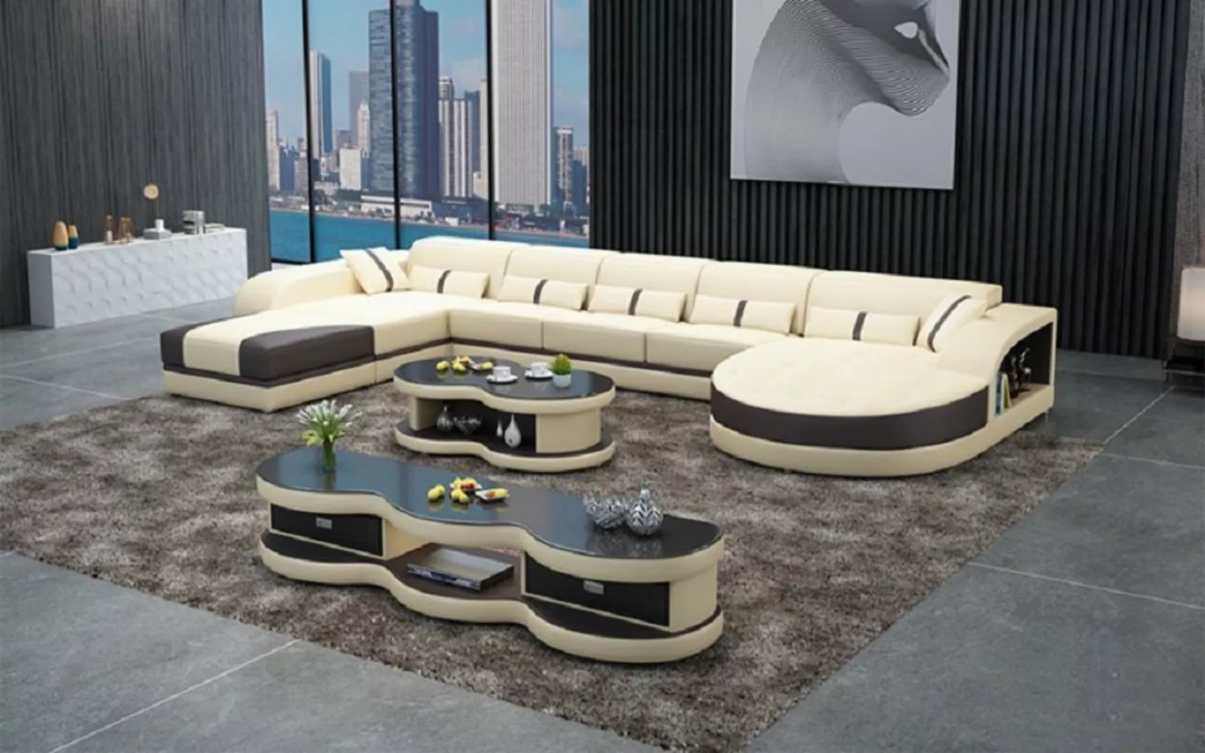 JVmoebel Ecksofa, Sofas U Form Sofa Couch Polster Wohnlandschaft Design Eck günstig online kaufen