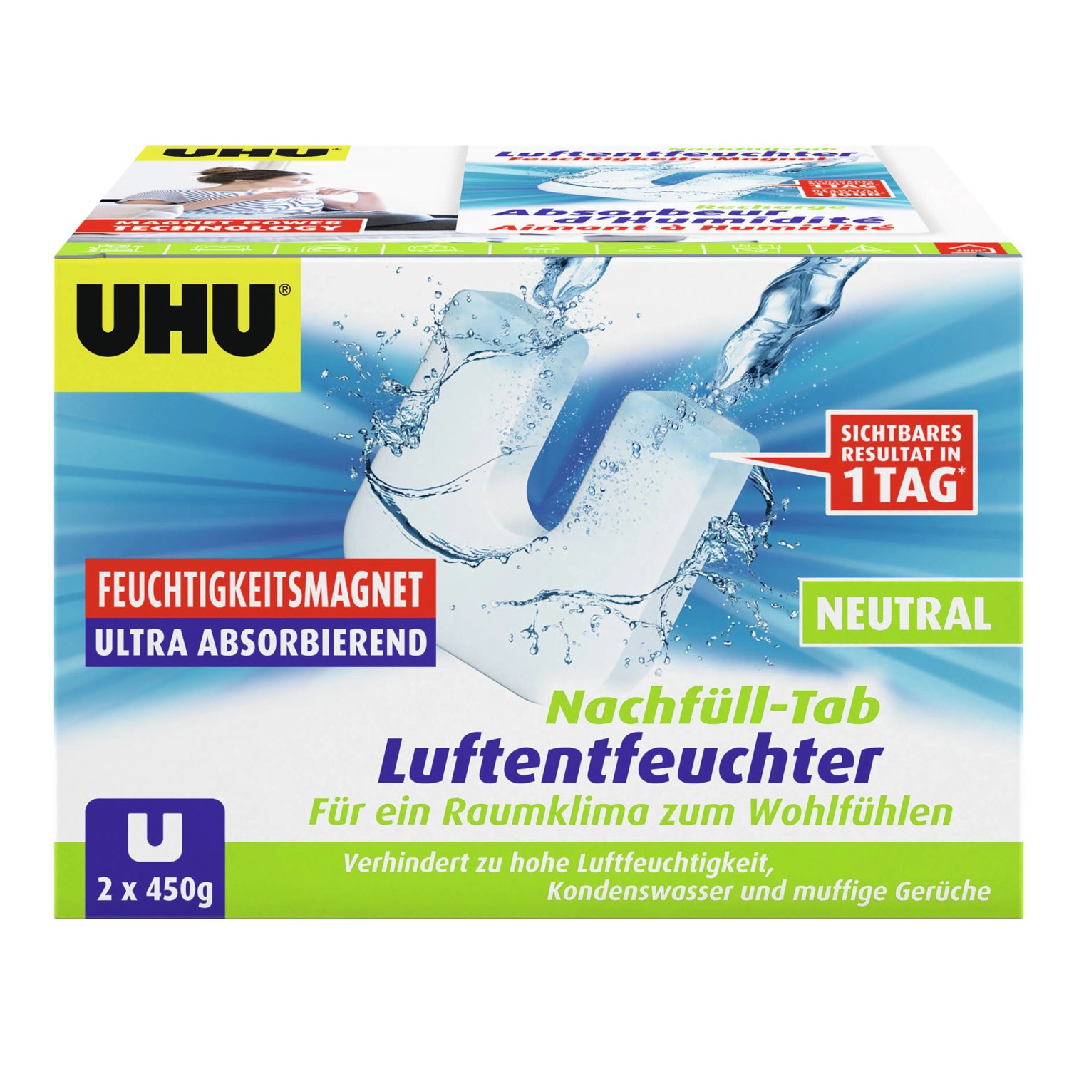 UHU Luftentfeuchter Magnet-Tabs 2x 450 g günstig online kaufen