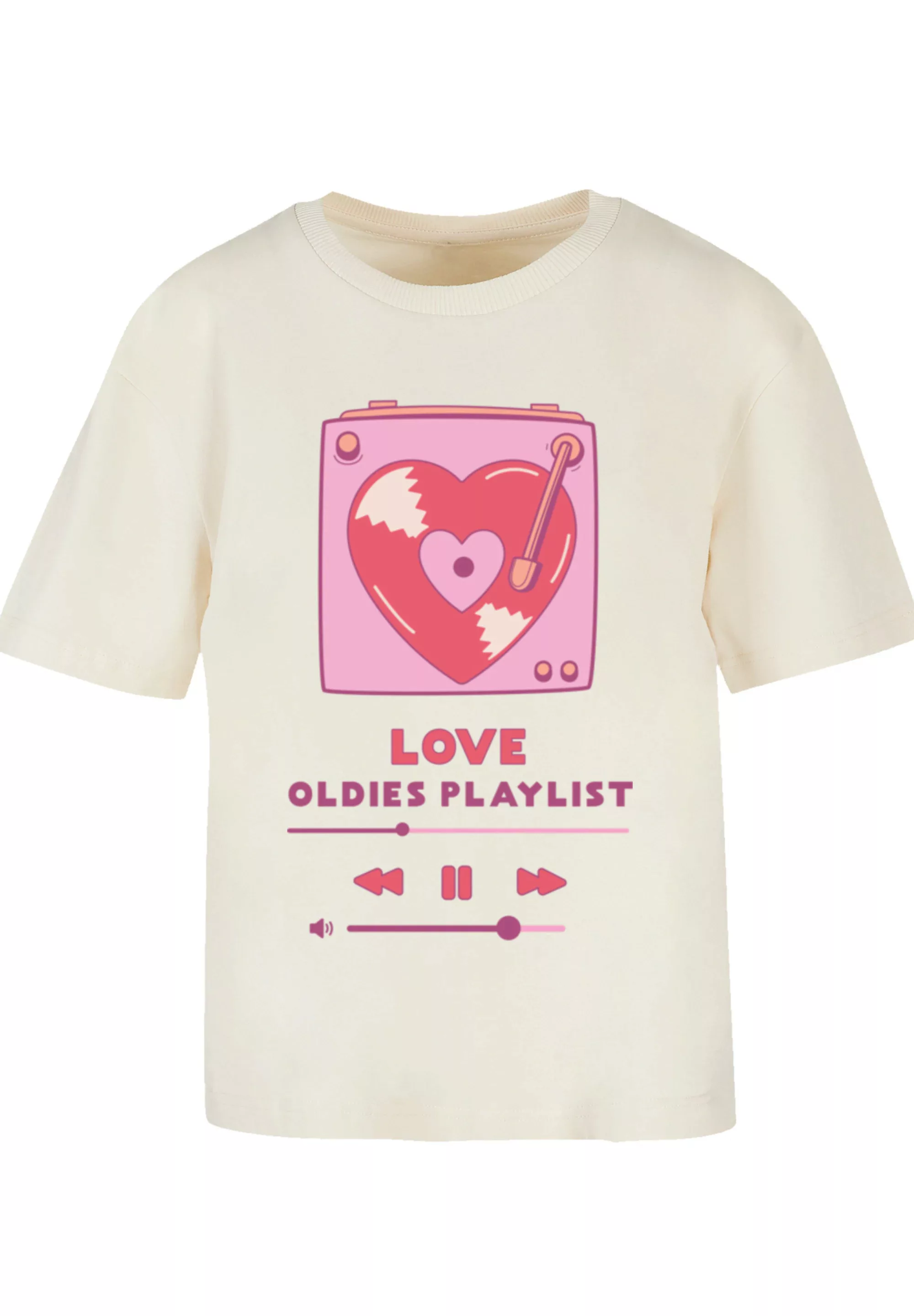 F4NT4STIC T-Shirt "Love Oldies Playlist Valentinstag", Premium Qualität günstig online kaufen