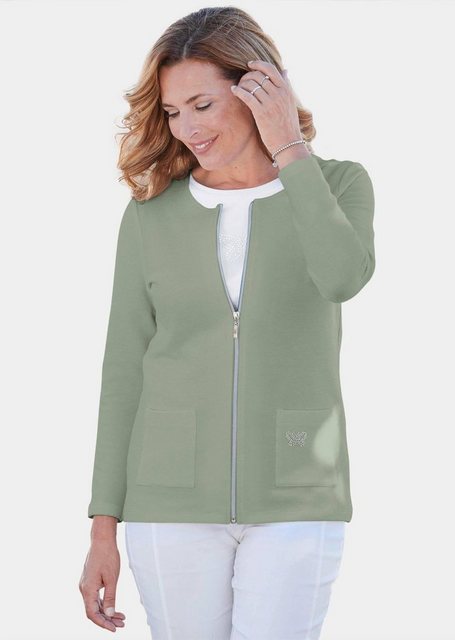 GOLDNER Shirtjacke Kurzgröße: Bequeme Shirtjacke mit Reißverschluss günstig online kaufen