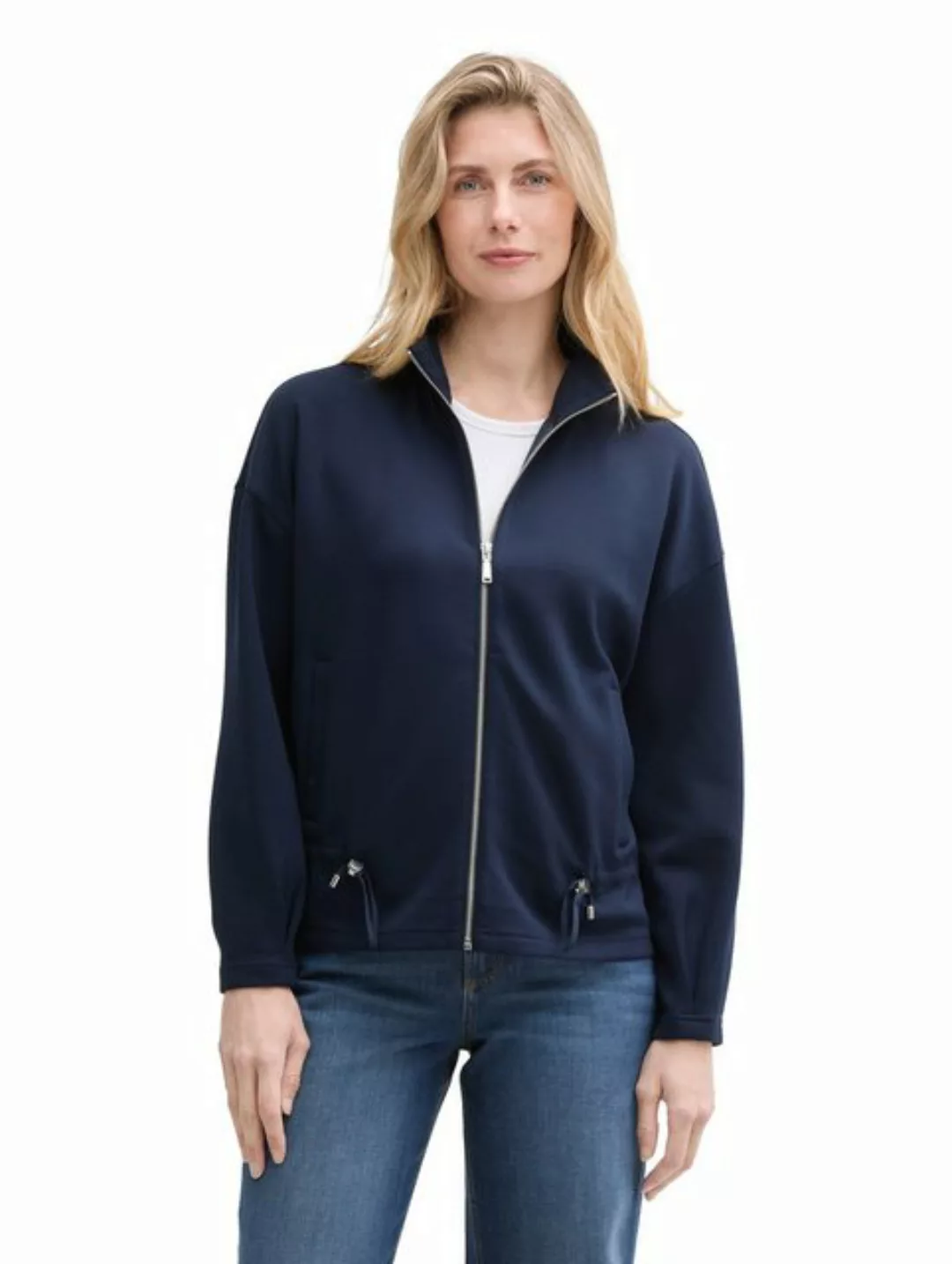 TOM TAILOR Sweatjacke Sweatjacke mit Nylon-Einsätzen günstig online kaufen