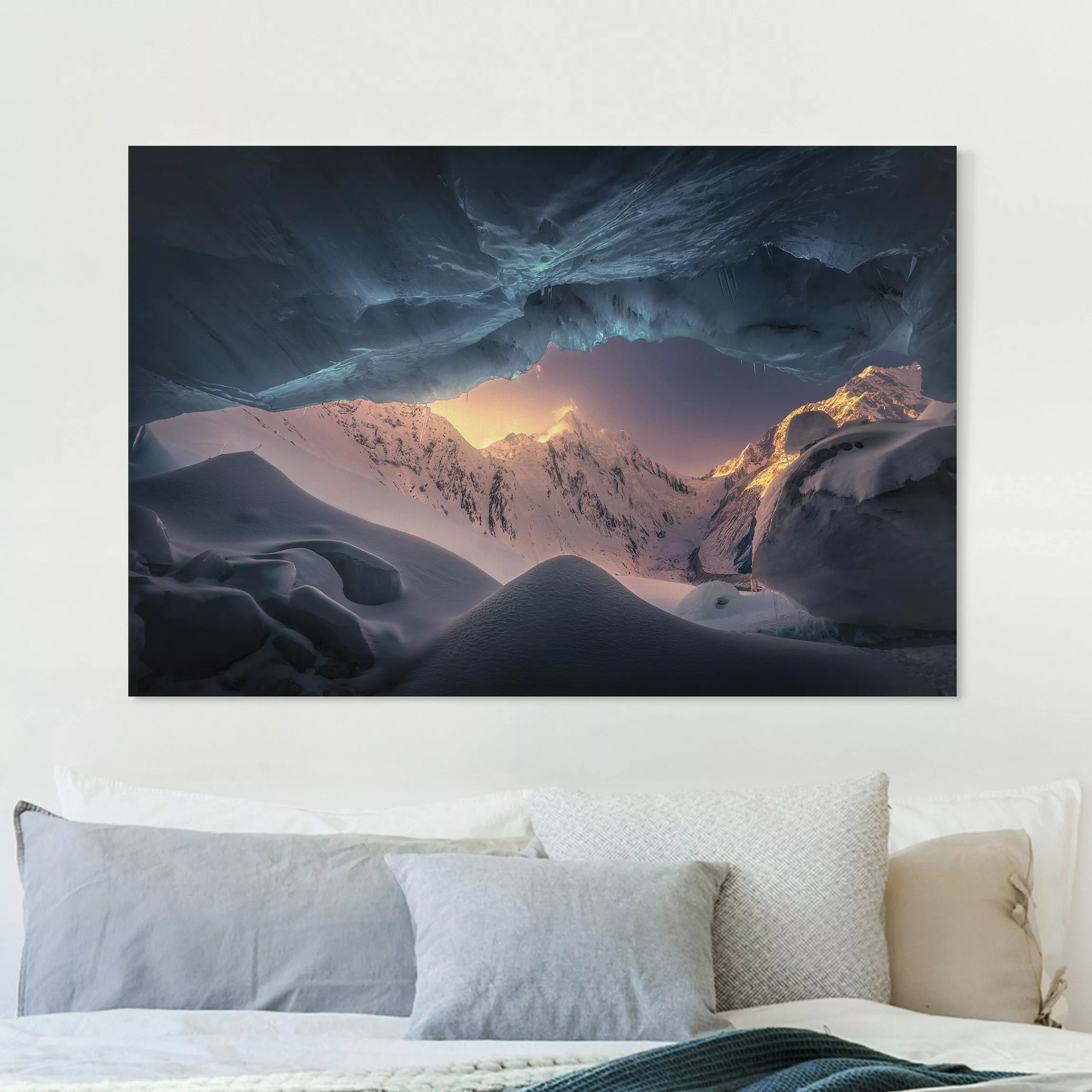 Leinwandbild Blick aus dem Gletscher günstig online kaufen