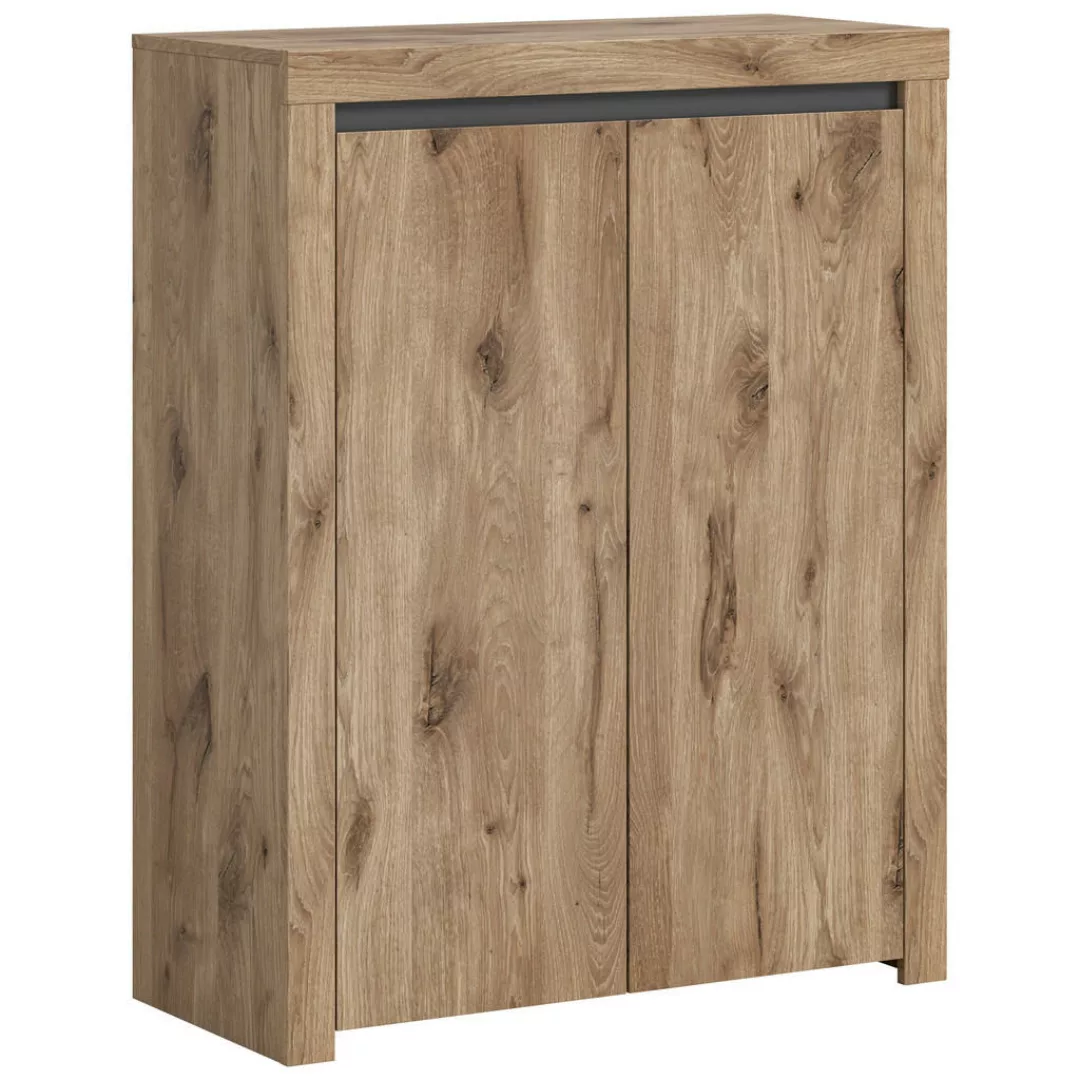 Kommode Woody Nox Oak Nachbildung anthrazit B/H/T: ca. 81x105x37 cm günstig online kaufen