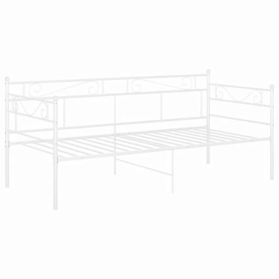 Schlafsofa Bettgestell Weiß Metall 90x200 Cm günstig online kaufen