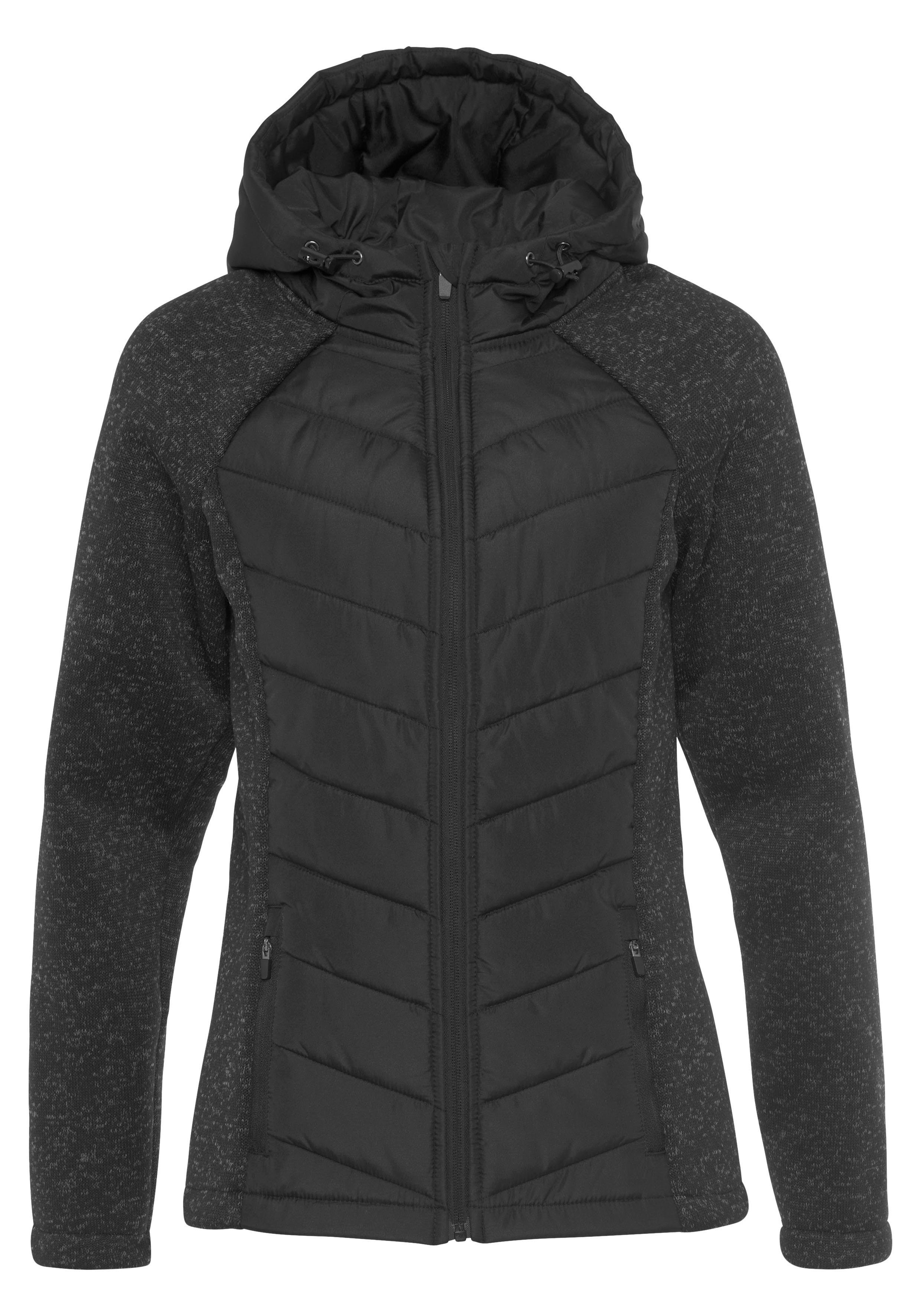 Vivance Steppjacke, mit Kapuze, mit Strickfleece-Ärmeln günstig online kaufen
