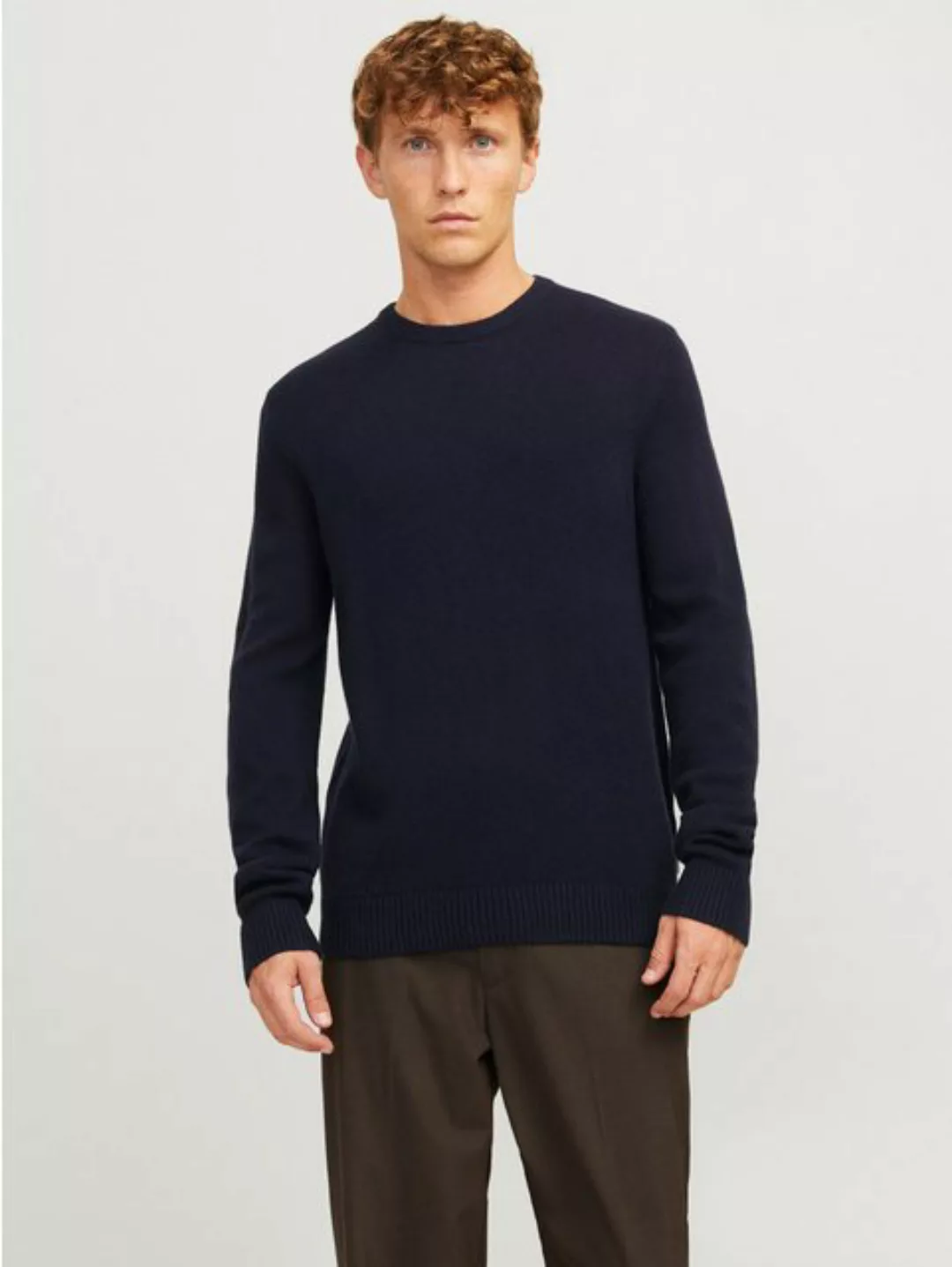 Jack & Jones Rundhalspullover "JPRCCLAMBSWOOL KNIT CREW NECK LN" günstig online kaufen