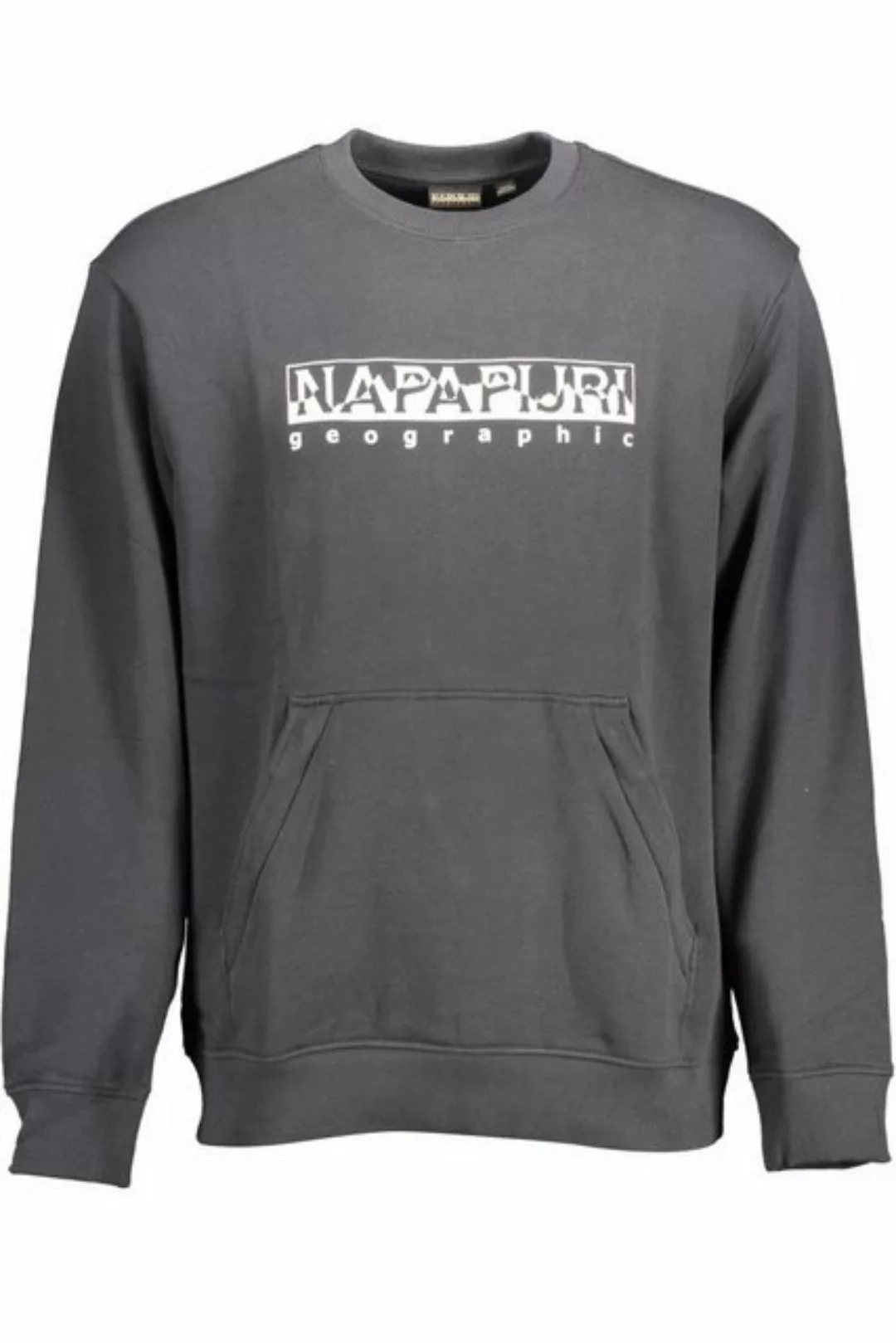 Napapijri Sweatshirt Herren Langarm-Sweatshirt Schwarz mit Taschen und günstig online kaufen