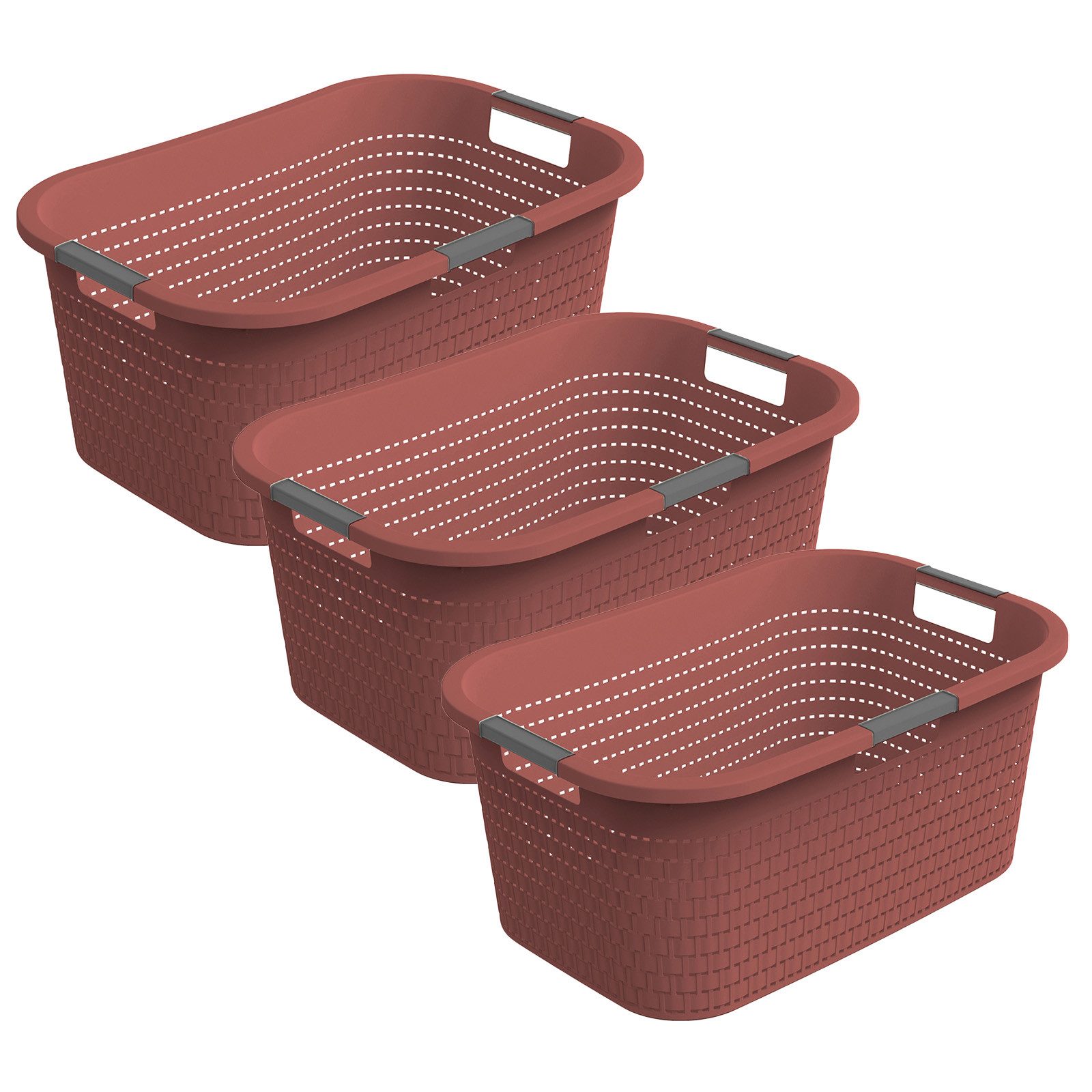 ROTHO Wäschekorb 3er-Set Wäschebox 40L COUNTRY, günstig online kaufen